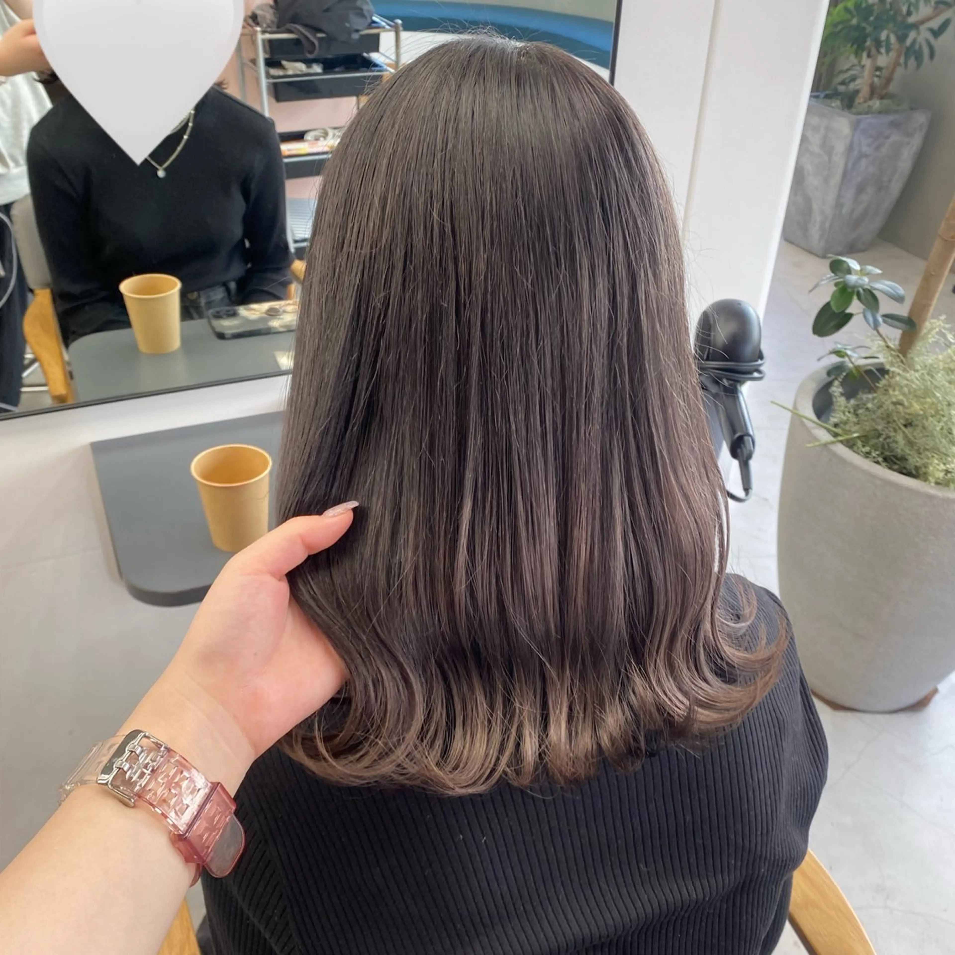 ミディアム カラー blink所属・暖色/ブラウン/ 透明感/ゆうかのヘアスタイル