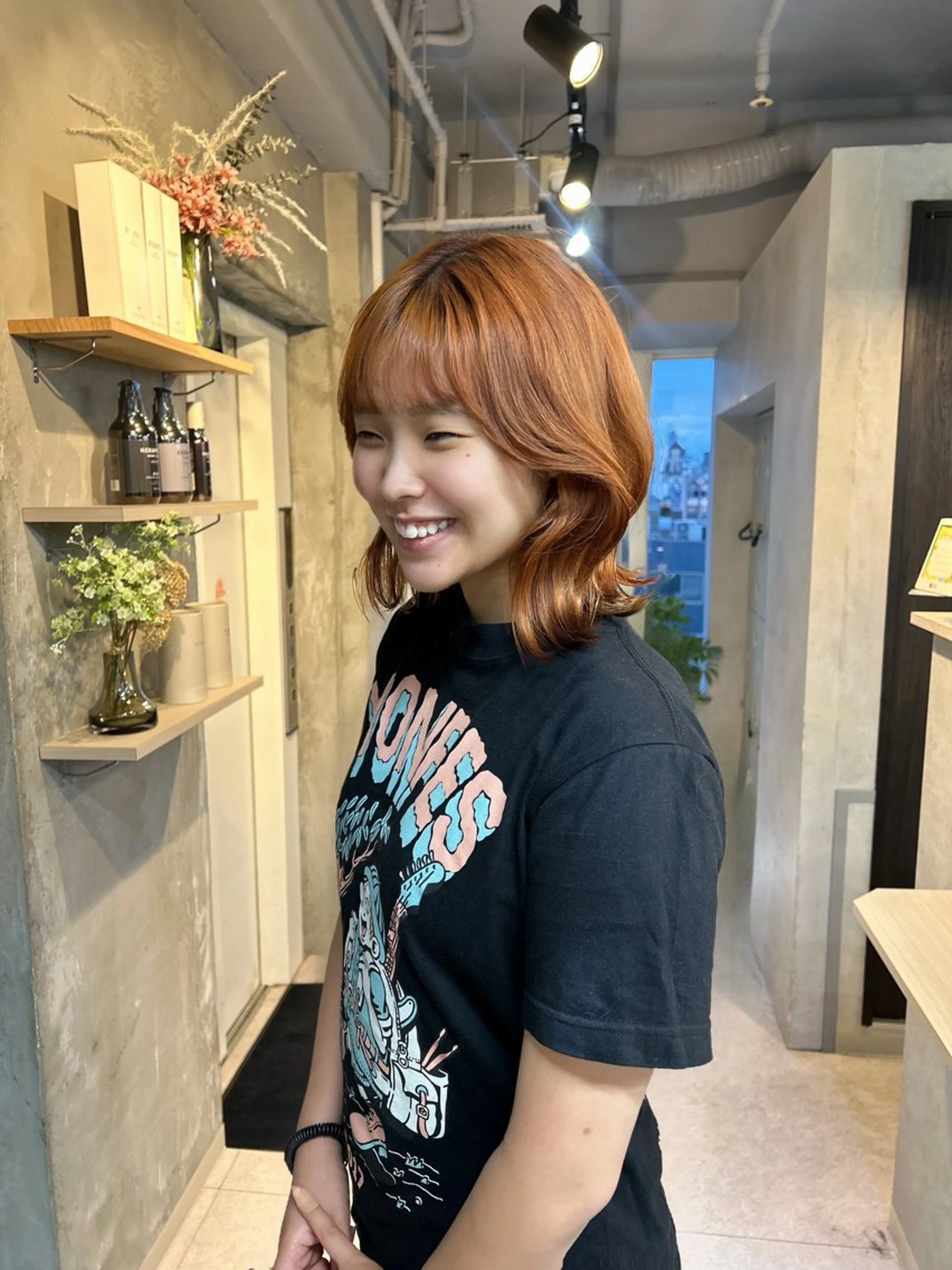 ミディアム カラー カット ヘアカラー トリートメント 心斎橋ヘアカラー ブリーチmarinaのヘアスタイル