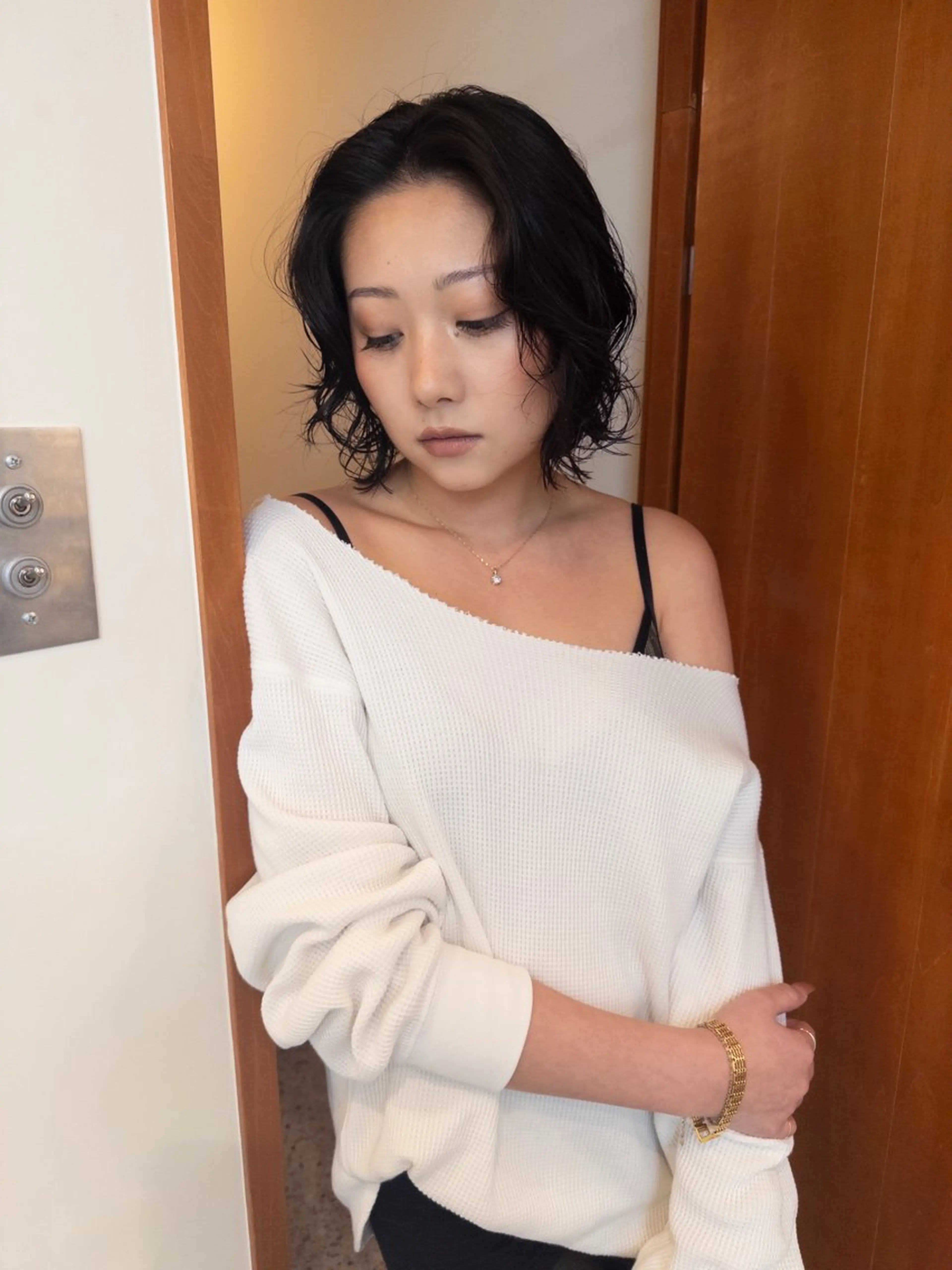 ミディアム カット トリートメント 菊地 柚乃のヘアスタイル