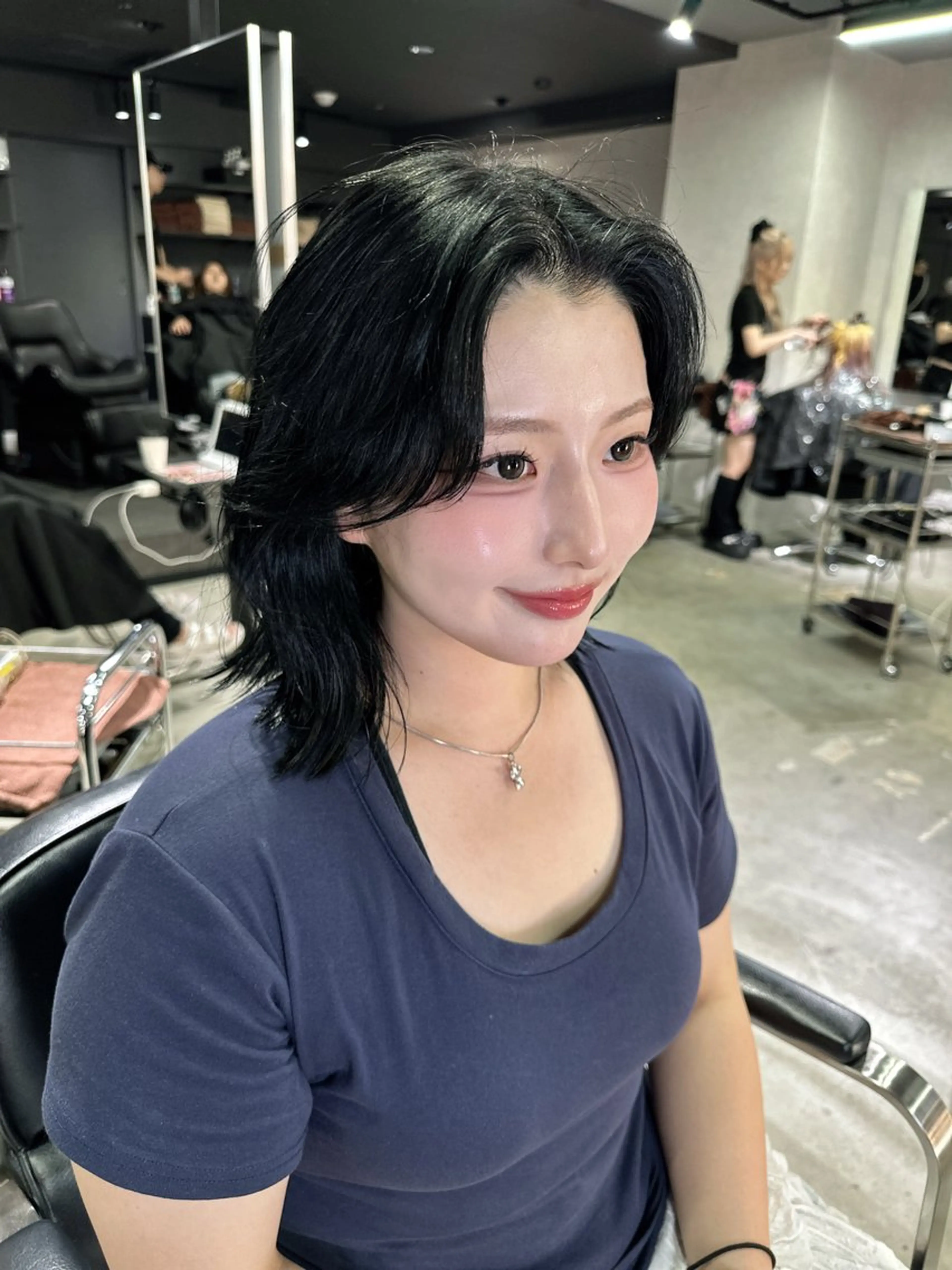 ミディアム カラー カット ヘアカラー トリートメント ワンホンヘア ケラチン/Kaitoのヘアスタイル