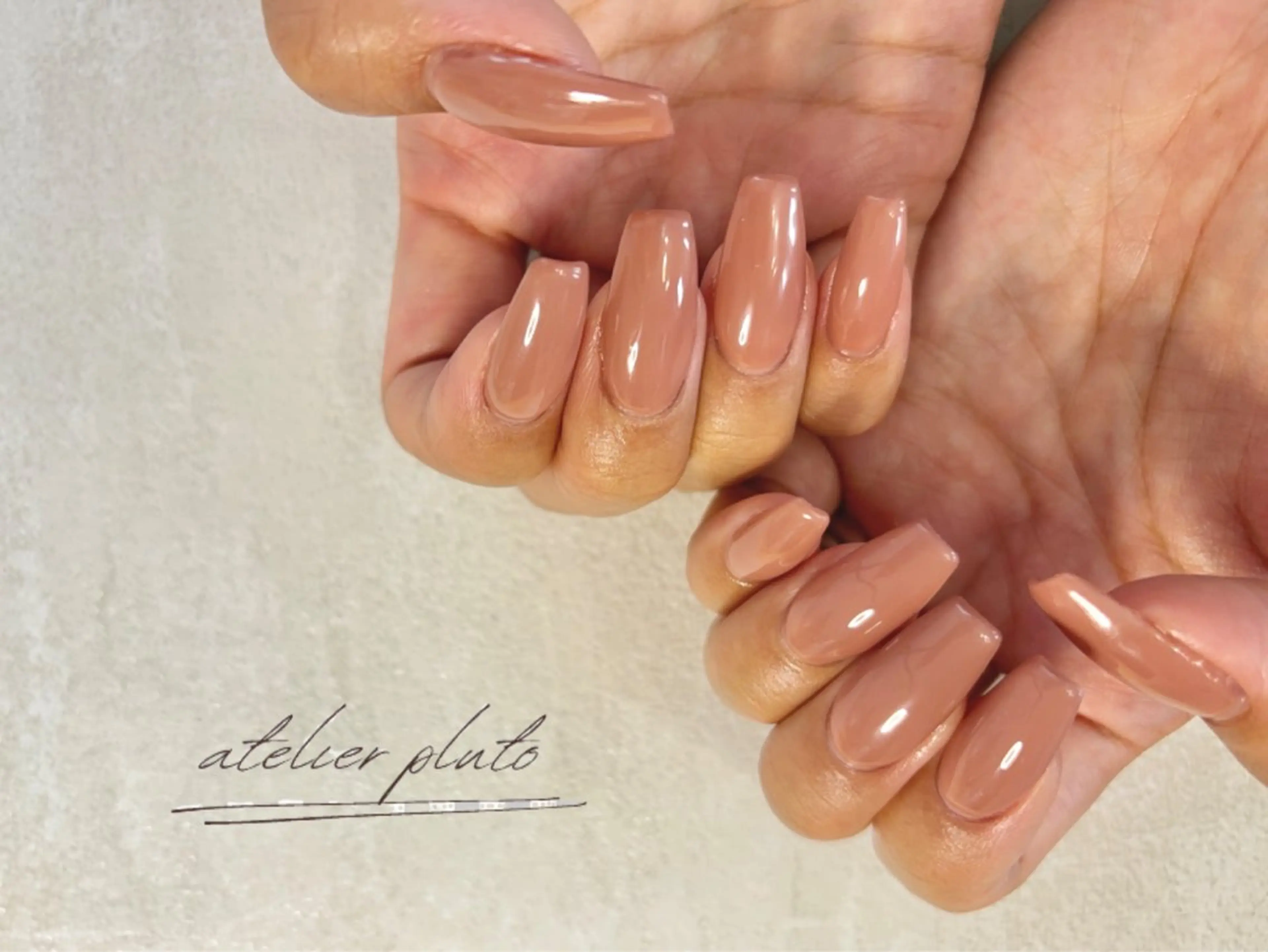 ネイル ワンカラーネイル シンプルネイル atelier plutoのネイルデザイン