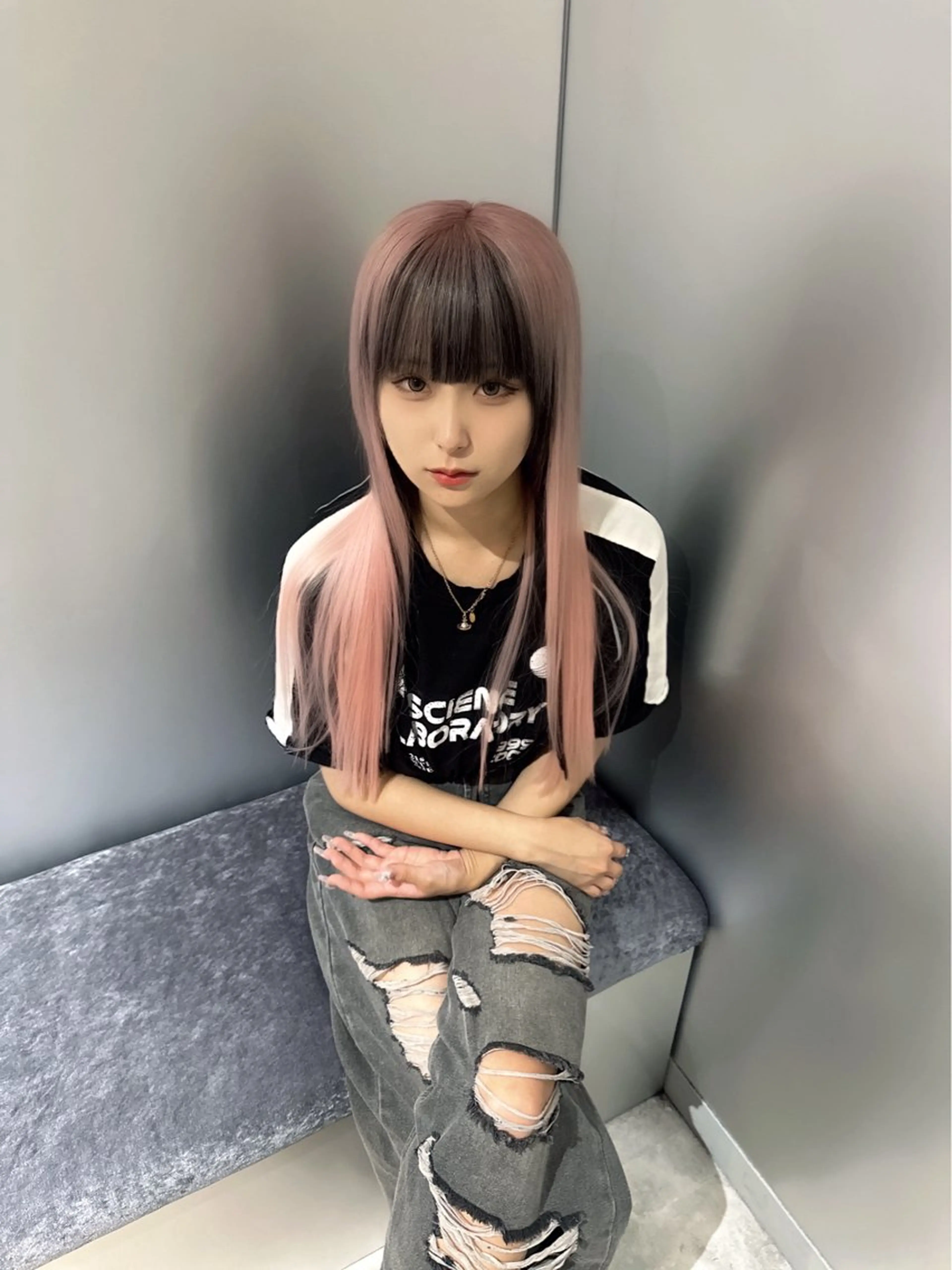 ロング カラー ヘアアレンジ ヘアカラー トリートメント 💎韓国レイヤー ×エクステゆうま💎のヘアスタイル