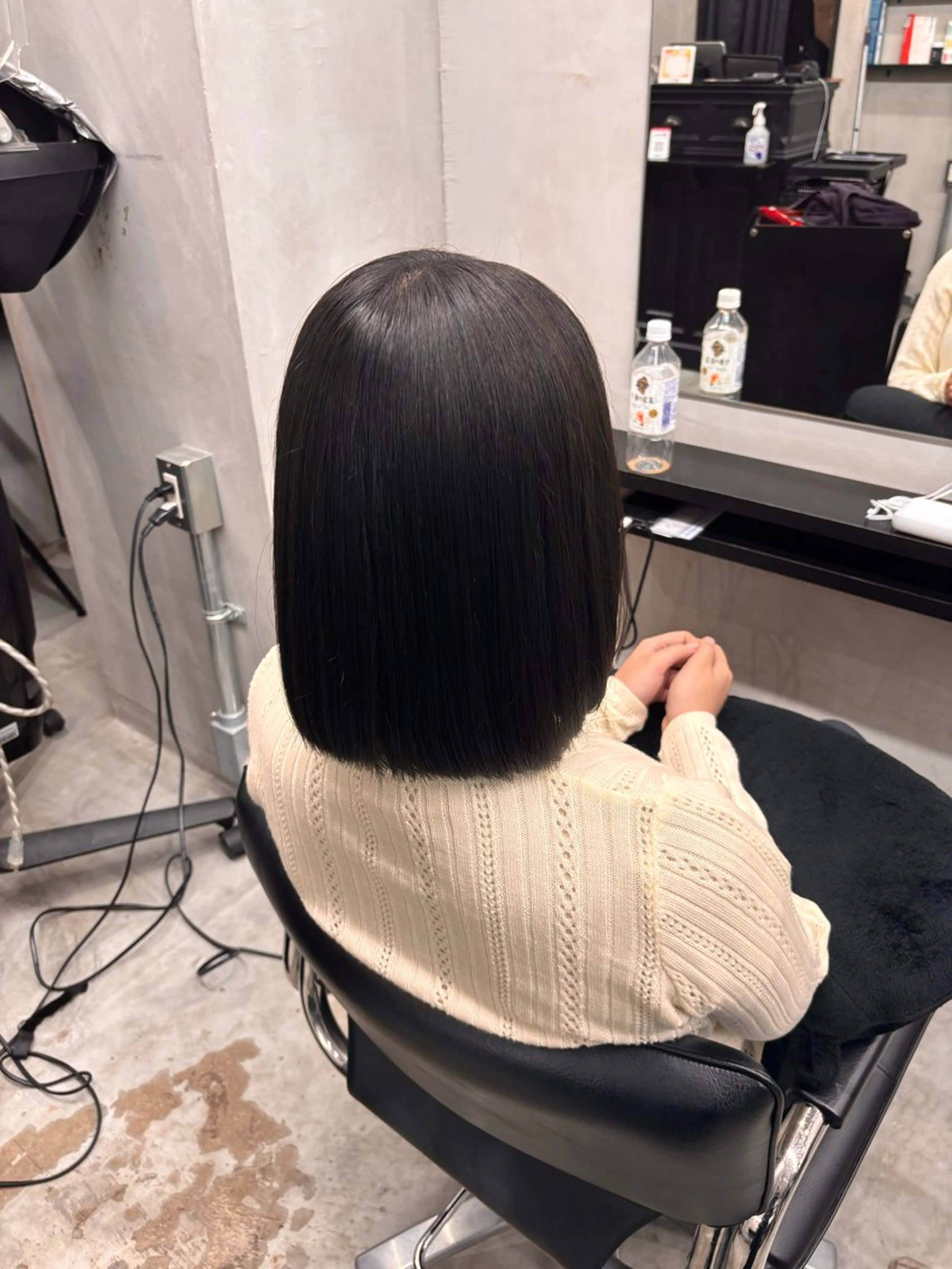 ミディアム カラー Riho ブリーチモデル募集中のヘアスタイル