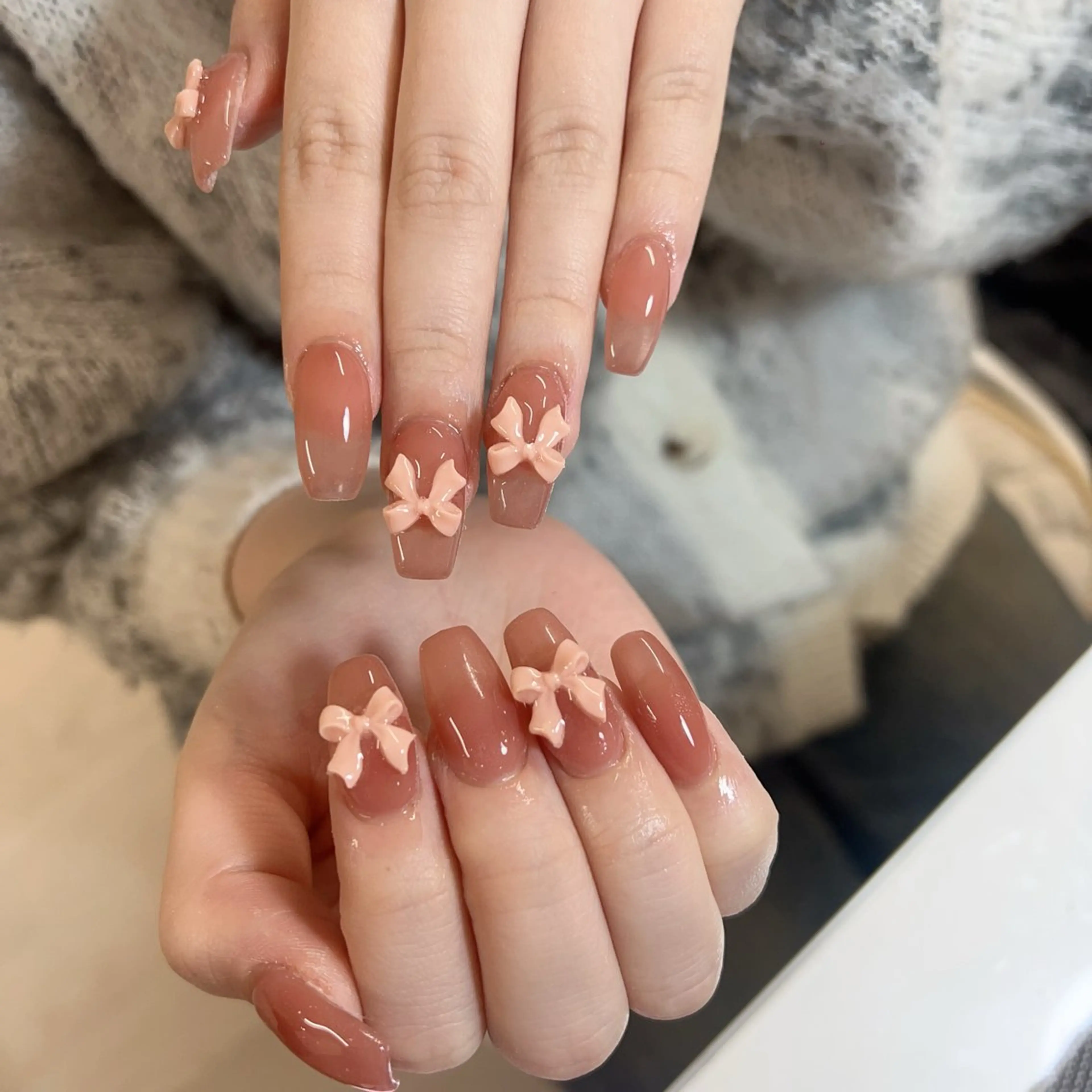 ネイル ハンドネイル 🎀nana🫧 ワンホンネイル🎀のネイルデザイン