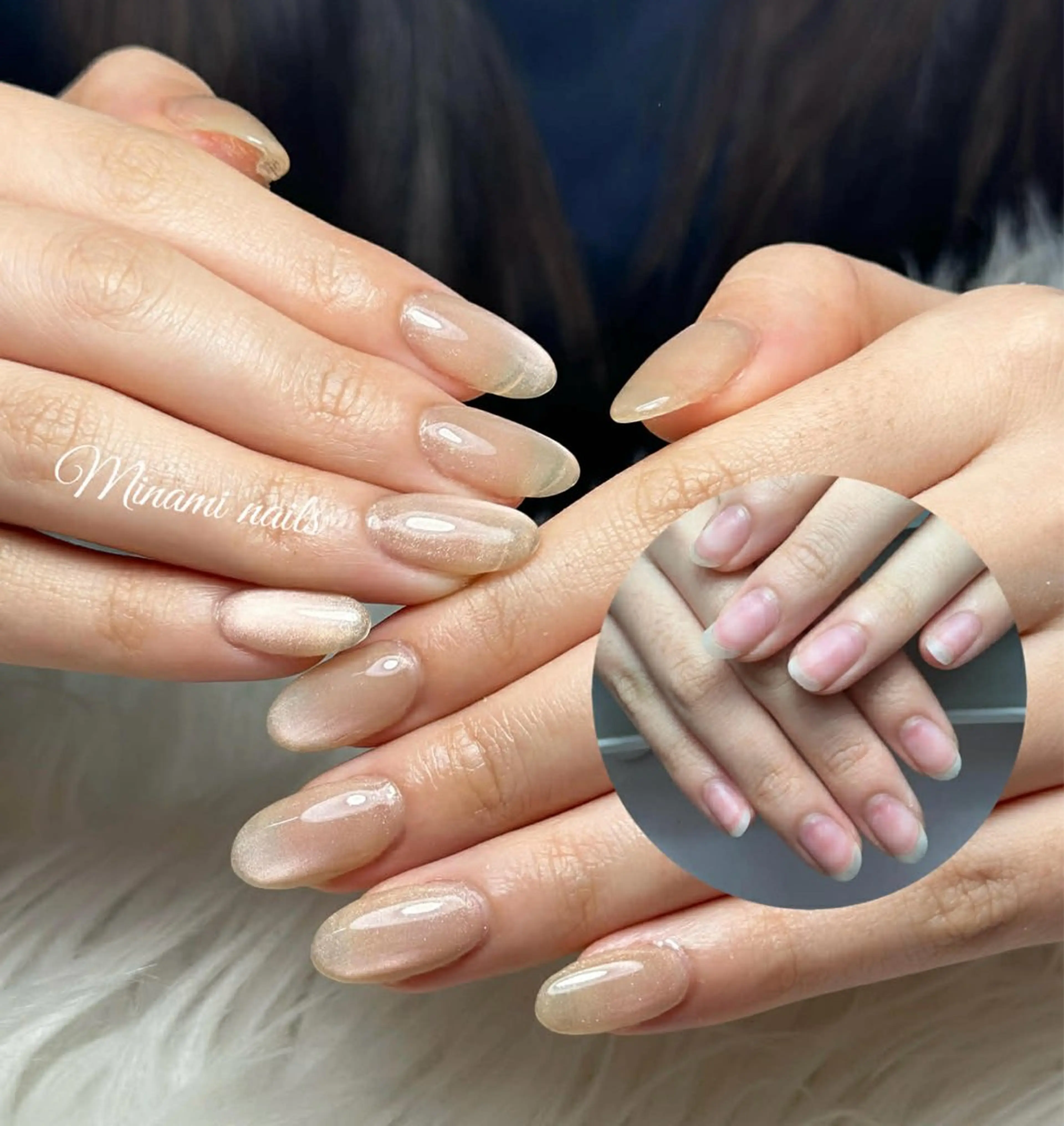 ネイル アートネイル オーロラネイル ガーリー キラキラネイル 韓国ネイル フットネイル Minami Nailsのネイルデザイン