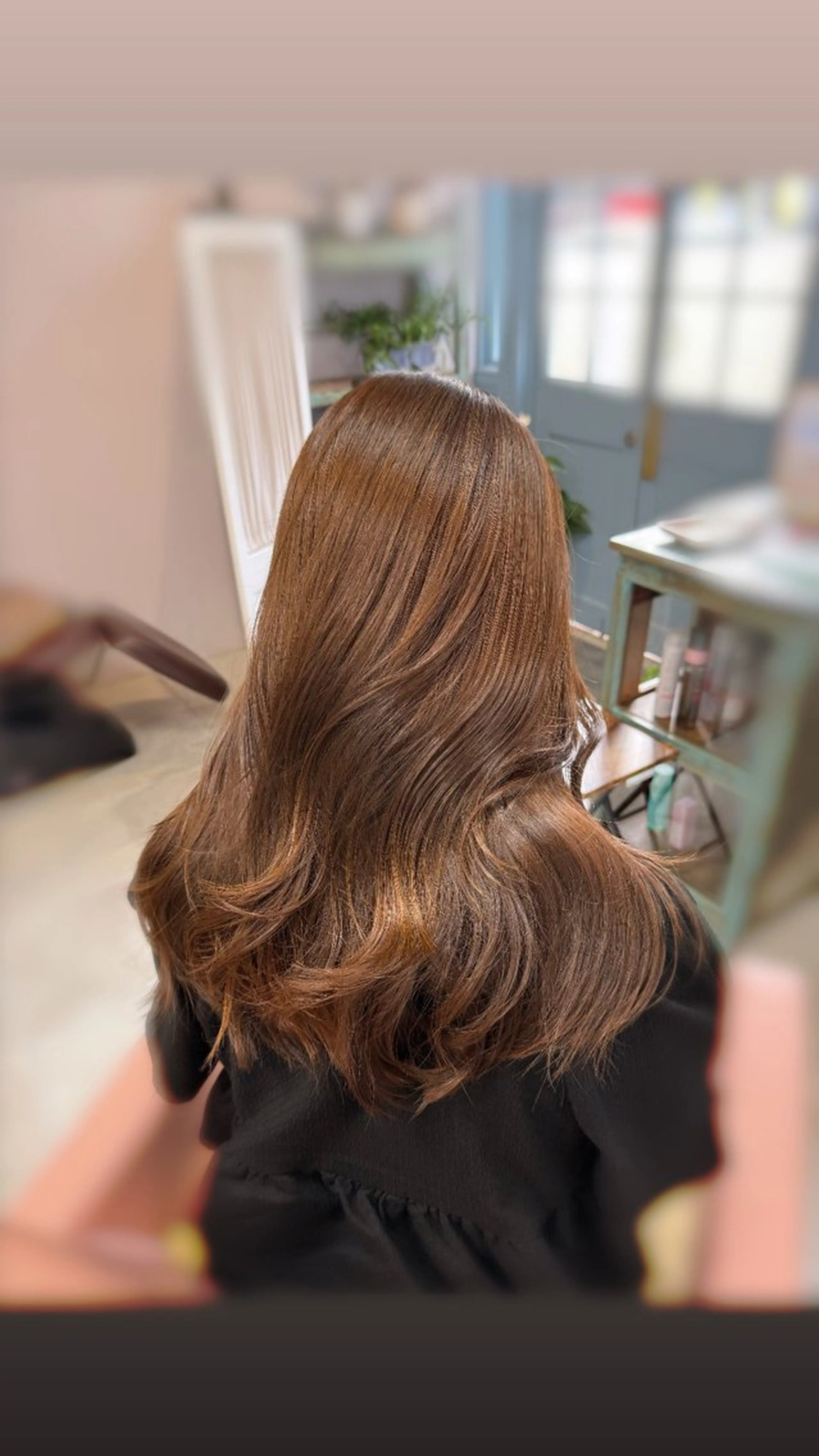 ロング 顔まわりレイヤー 顔周りカット レイヤーカット カット ヘアカラー トリートメント Sakura .のヘアスタイル