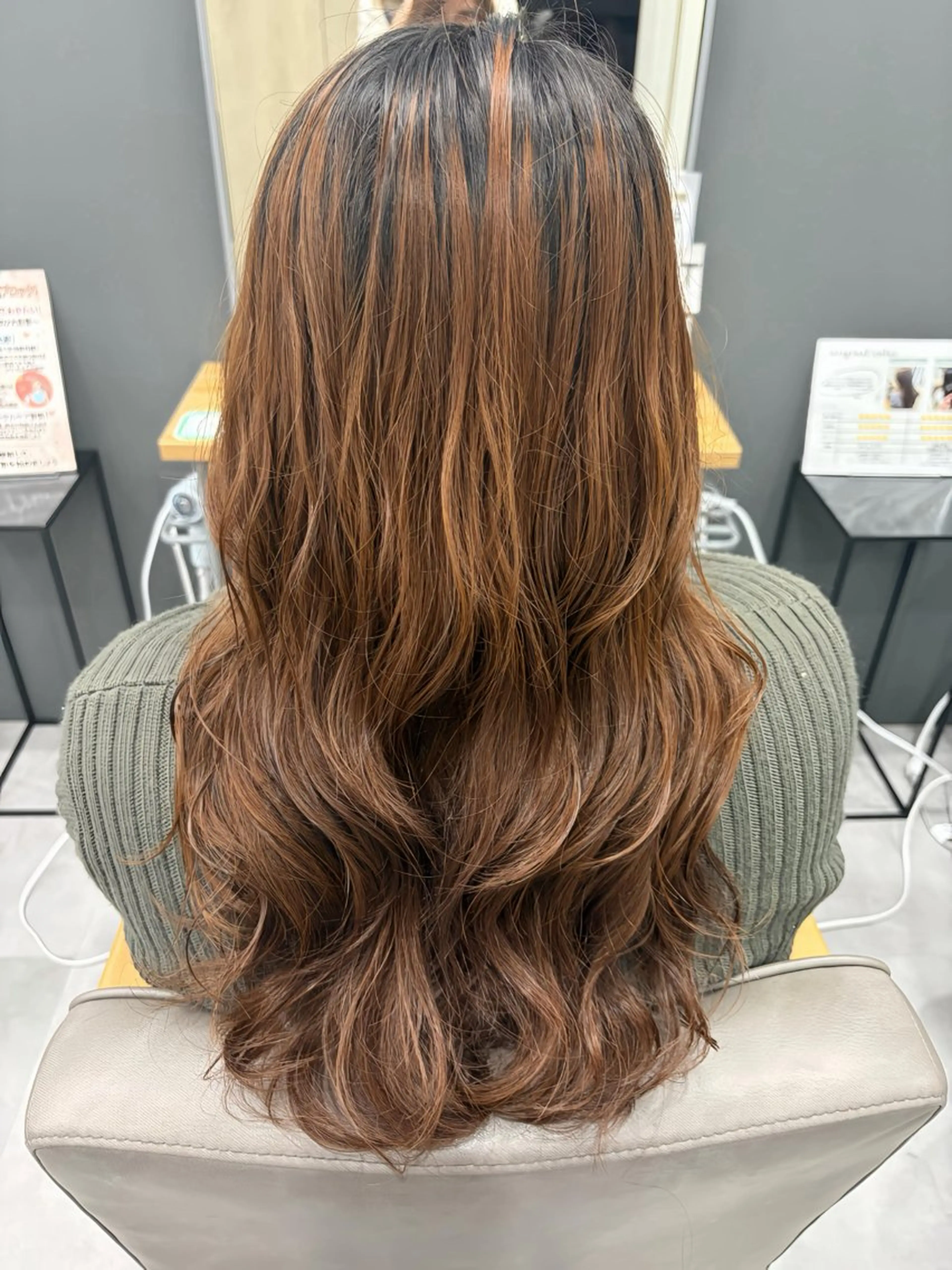 ロング パーマ デジタルパーマ パーマ ルプラボウ あいか 韓国ヘア/艶髪のヘアスタイル