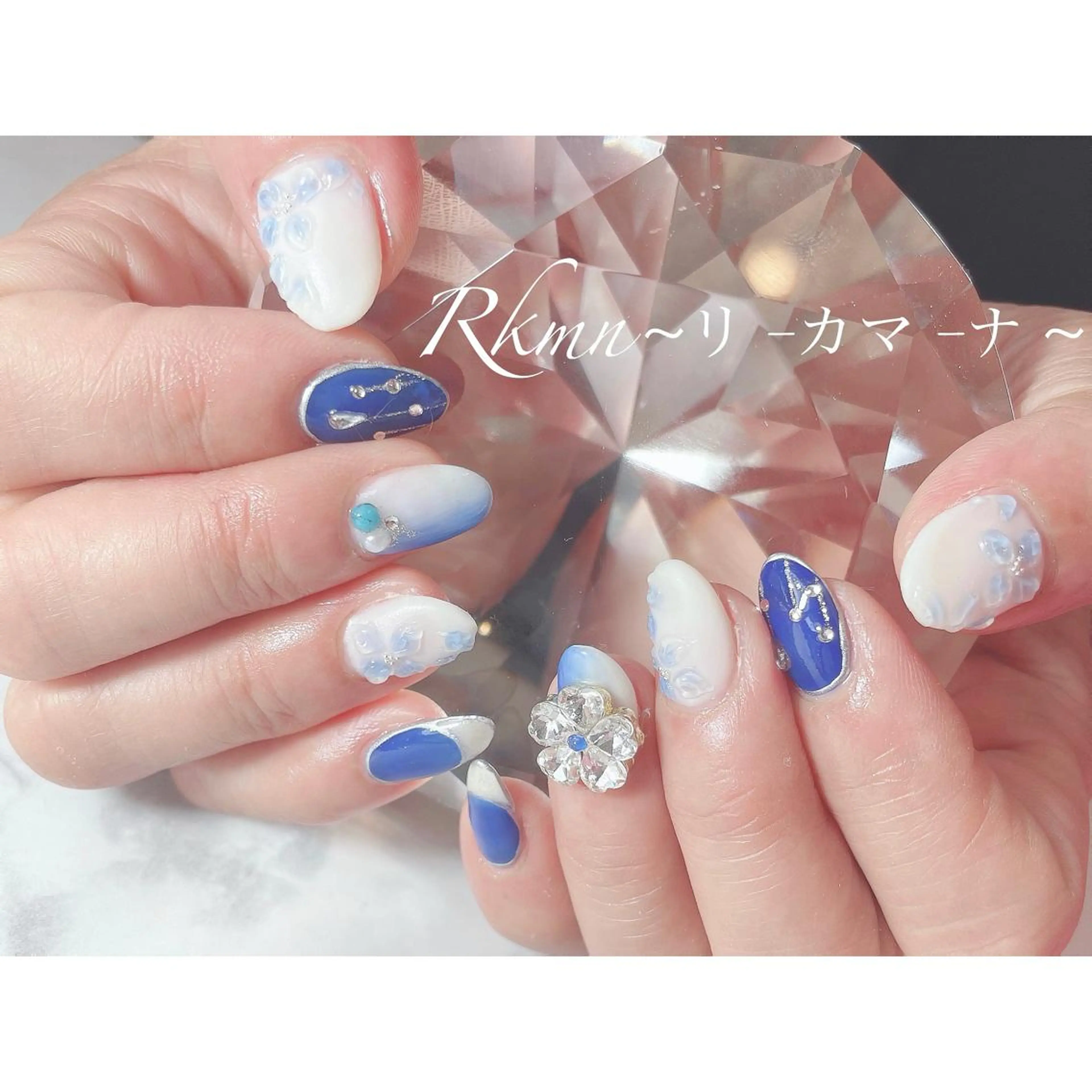 ネイル アートネイル フラワーネイル フレンチネイル ジェルネイル グラデーション ハンドネイル フットネイル ハンドケア Rkmn ~リ-カマ-ナ~のネイルデザイン