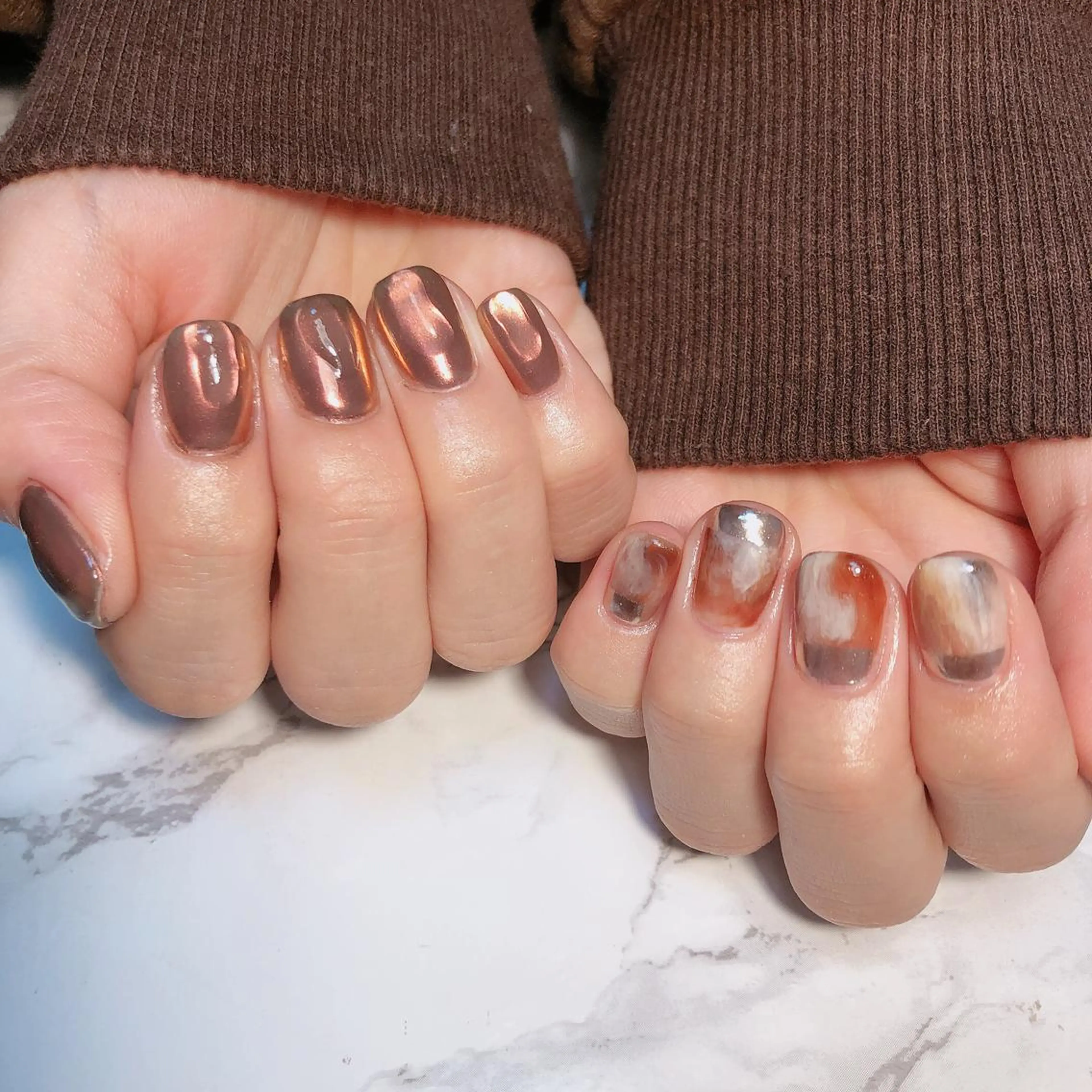 ネイル ミラーネイル ハンドネイル Nail salon Museのネイルデザイン