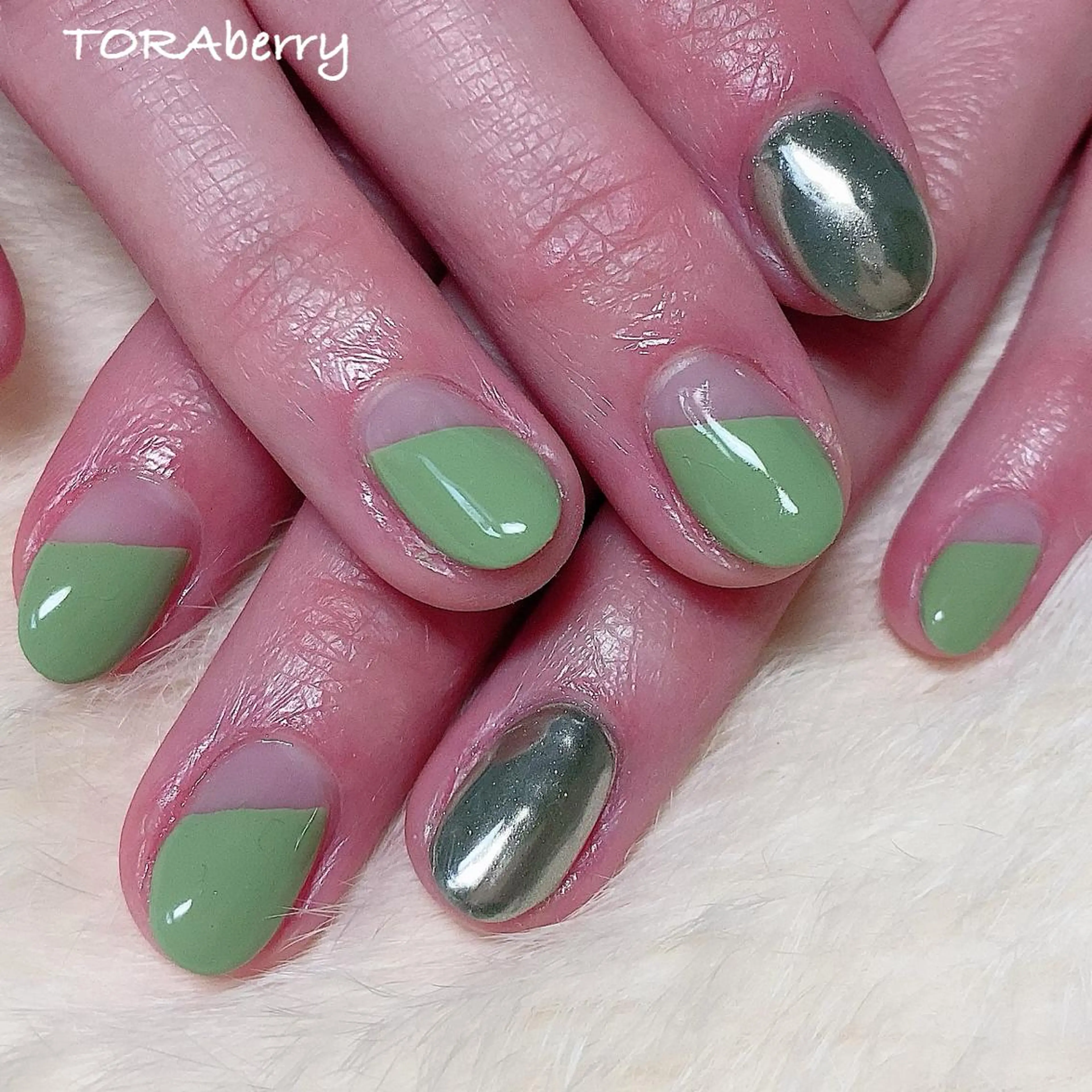 ネイル ピスタチオネイル ハンドネイル ネイリスト なつみのネイルデザイン