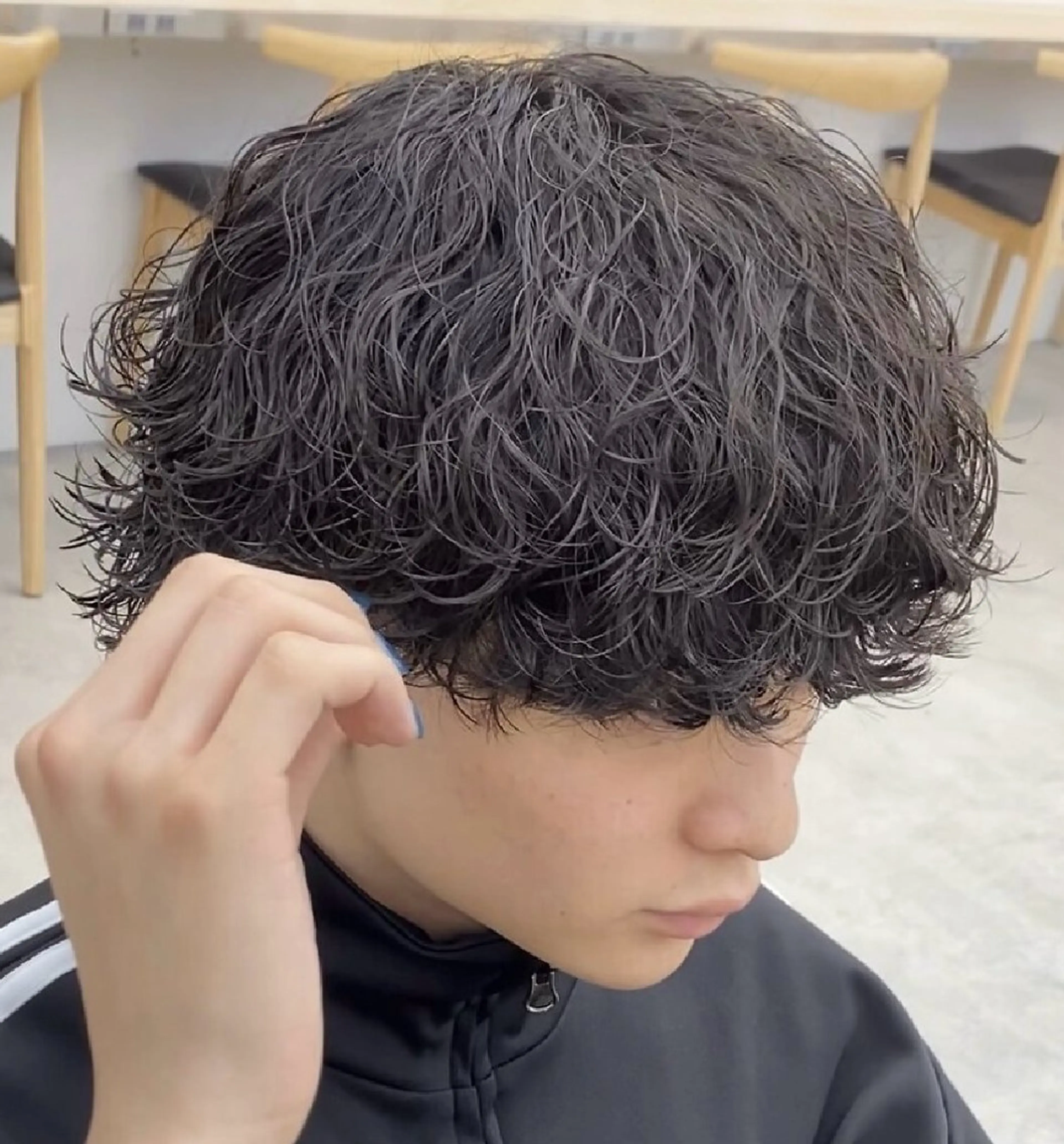 パーマ メンズ センターパート マッシュ メンズパーマ プードルパーマ メンズツイストパーマ カット パーマ トリートメント 仙台フェザーパーマ/ fifth/遠藤楓雅のヘアスタイル
