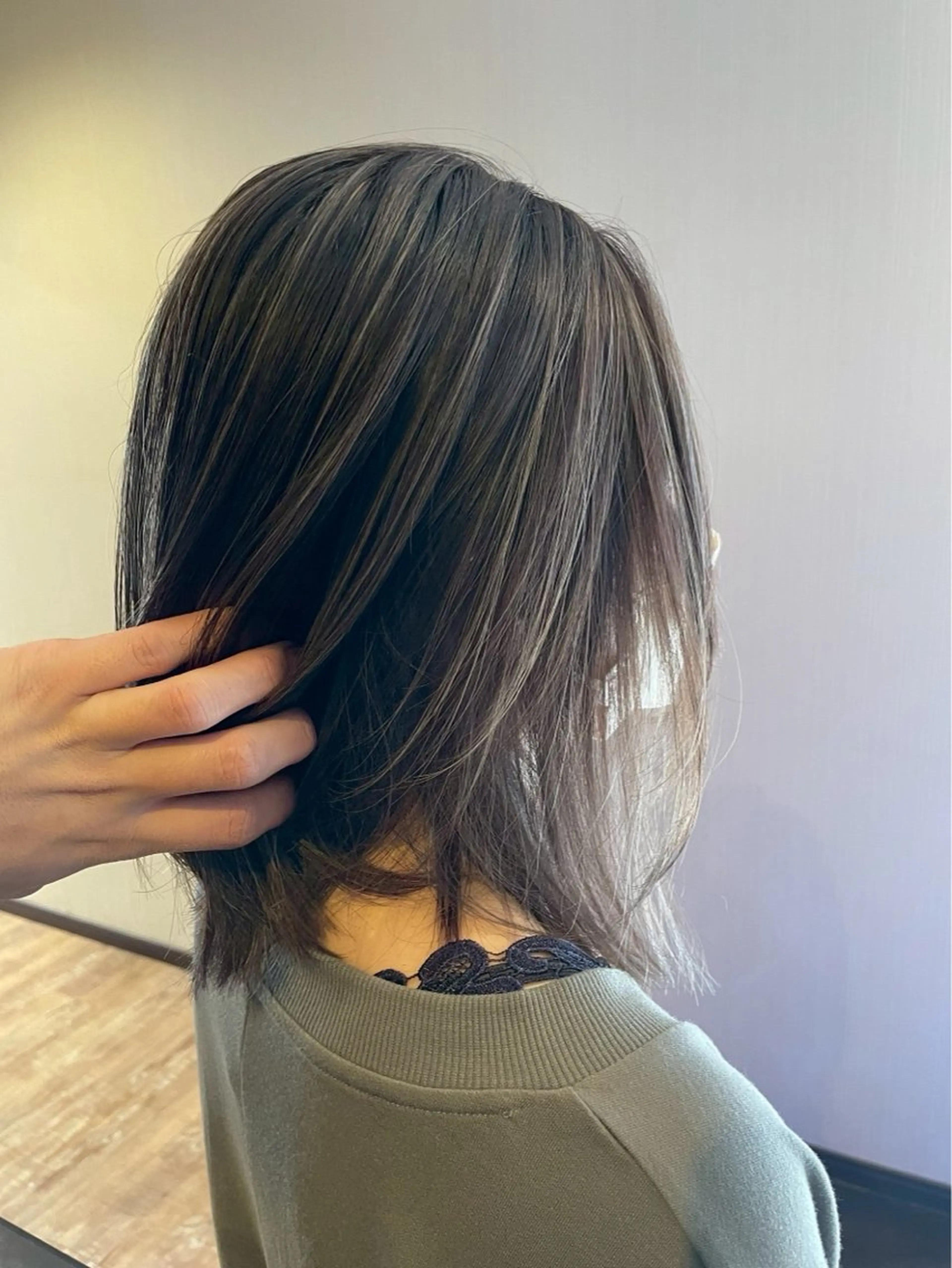 セミロング TSUBASA/ 韓国ヘアAFLOATのヘアスタイル