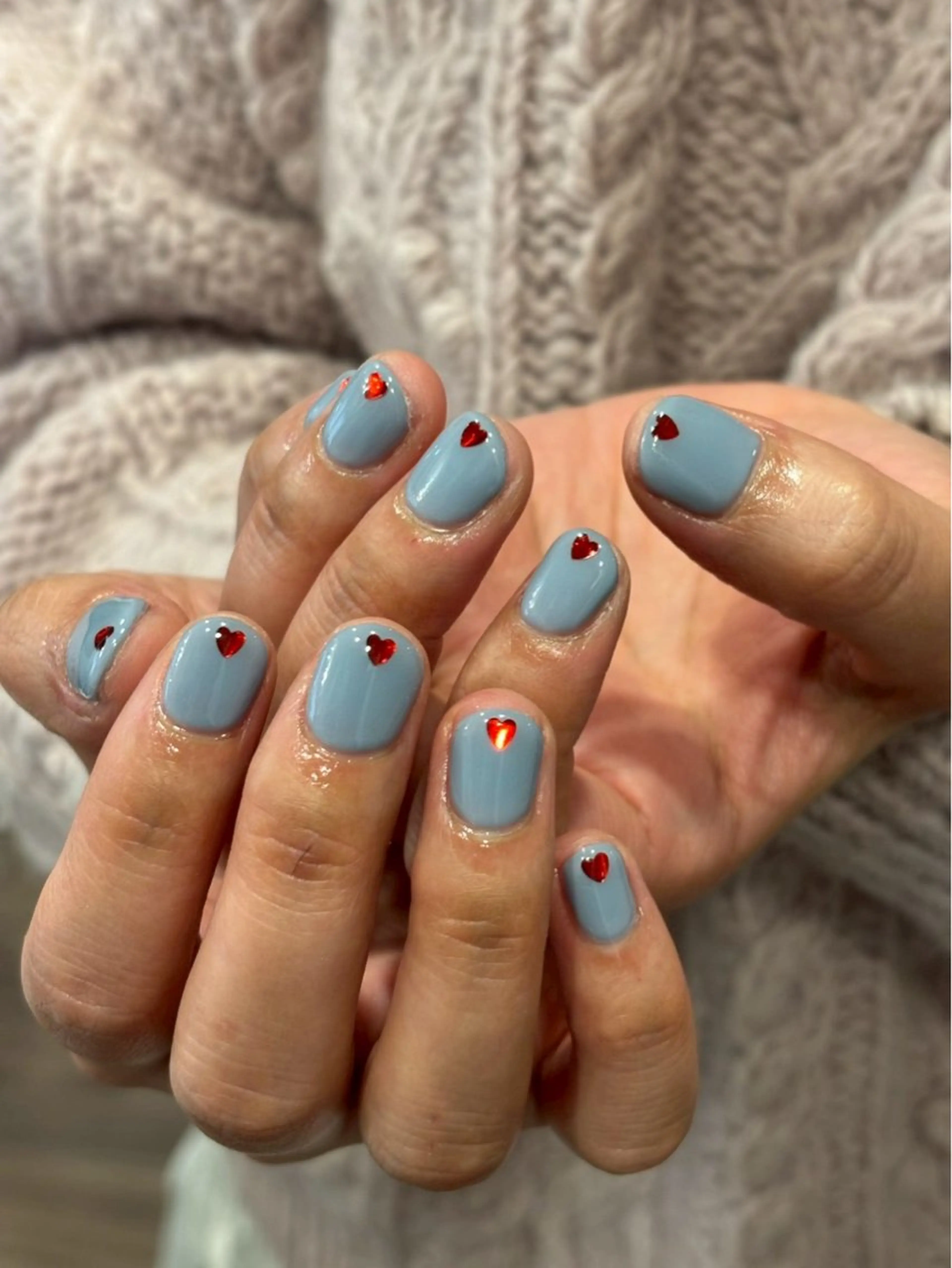 ネイル ハート シンプルネイル ハンドネイル iconail 下北沢 NONのネイルデザイン