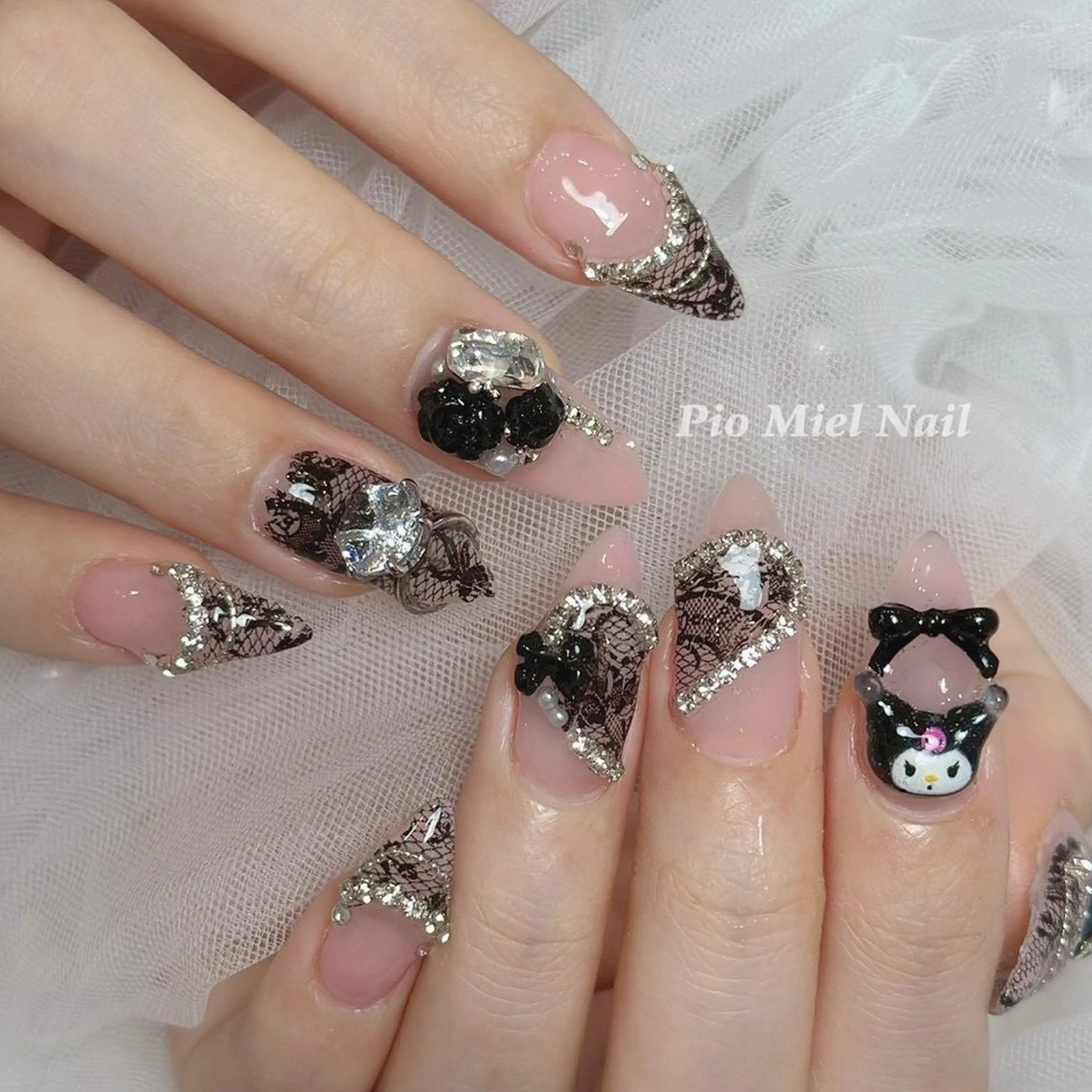 ネイル ハンドネイル HANA 長さだしのネイルデザイン