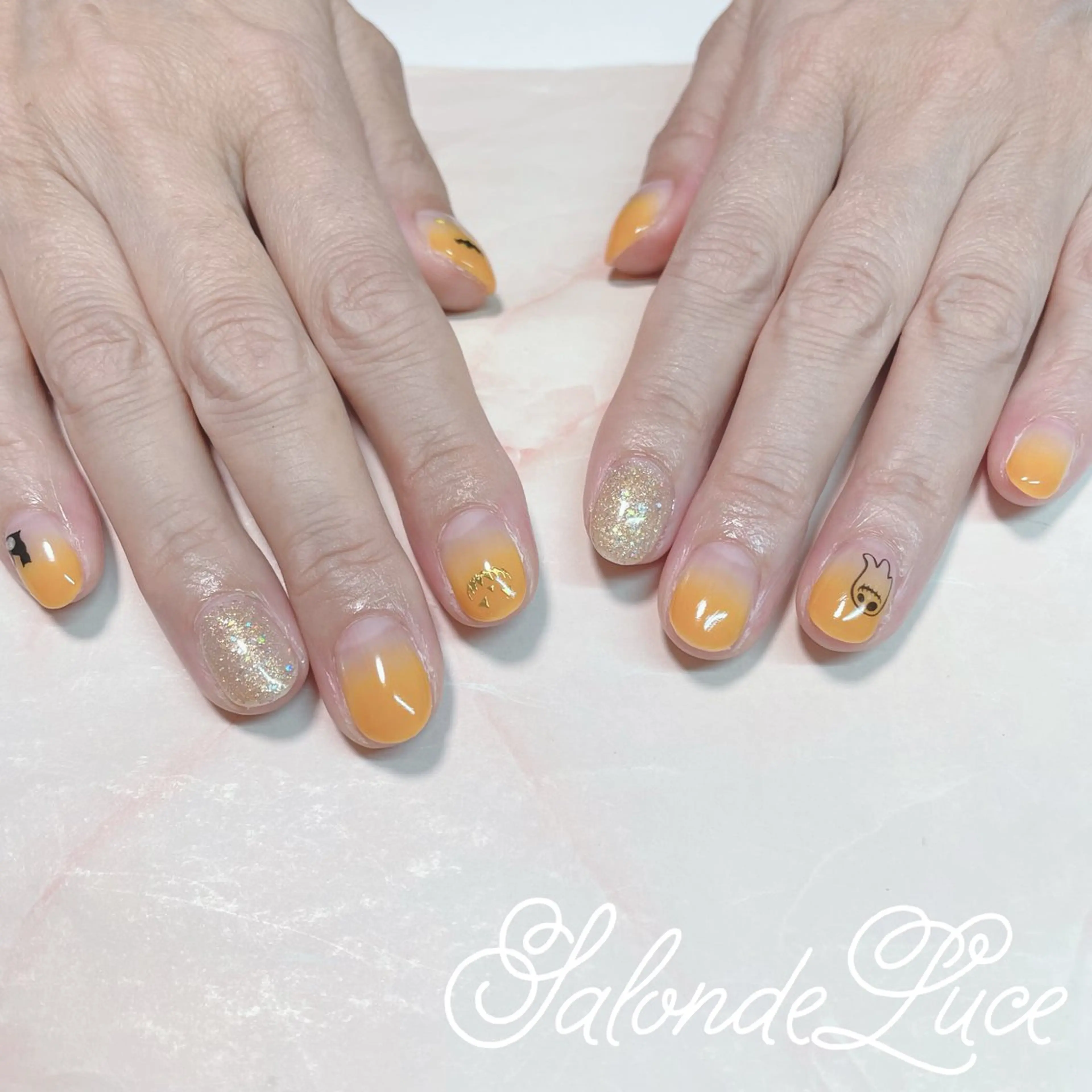 ネイル グラデーション ハロウィン Salon de Luceのネイルデザイン
