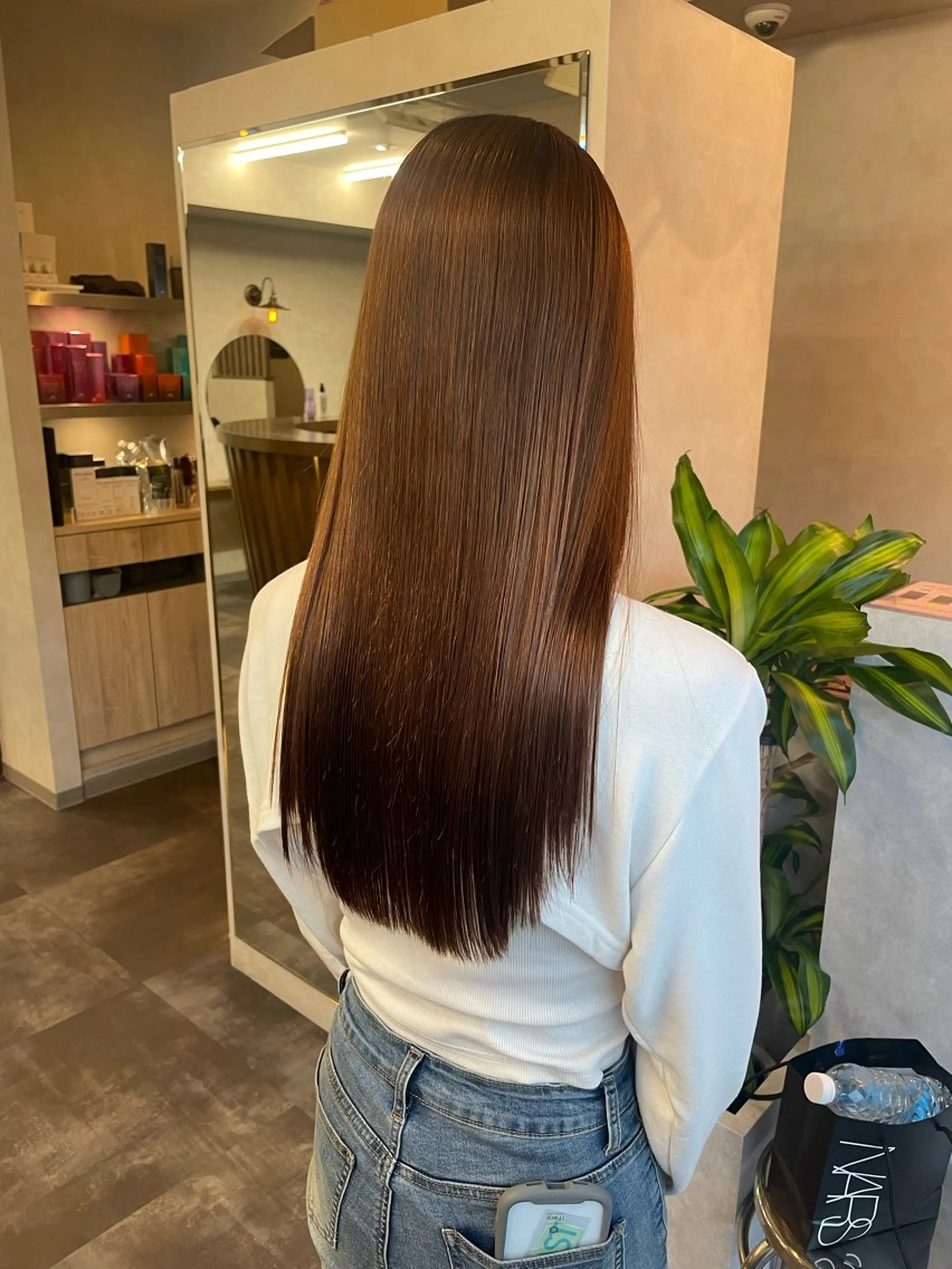 ロング カット 縮毛矯正 【髪質改善】 【酸性ストレート】のヘアスタイル