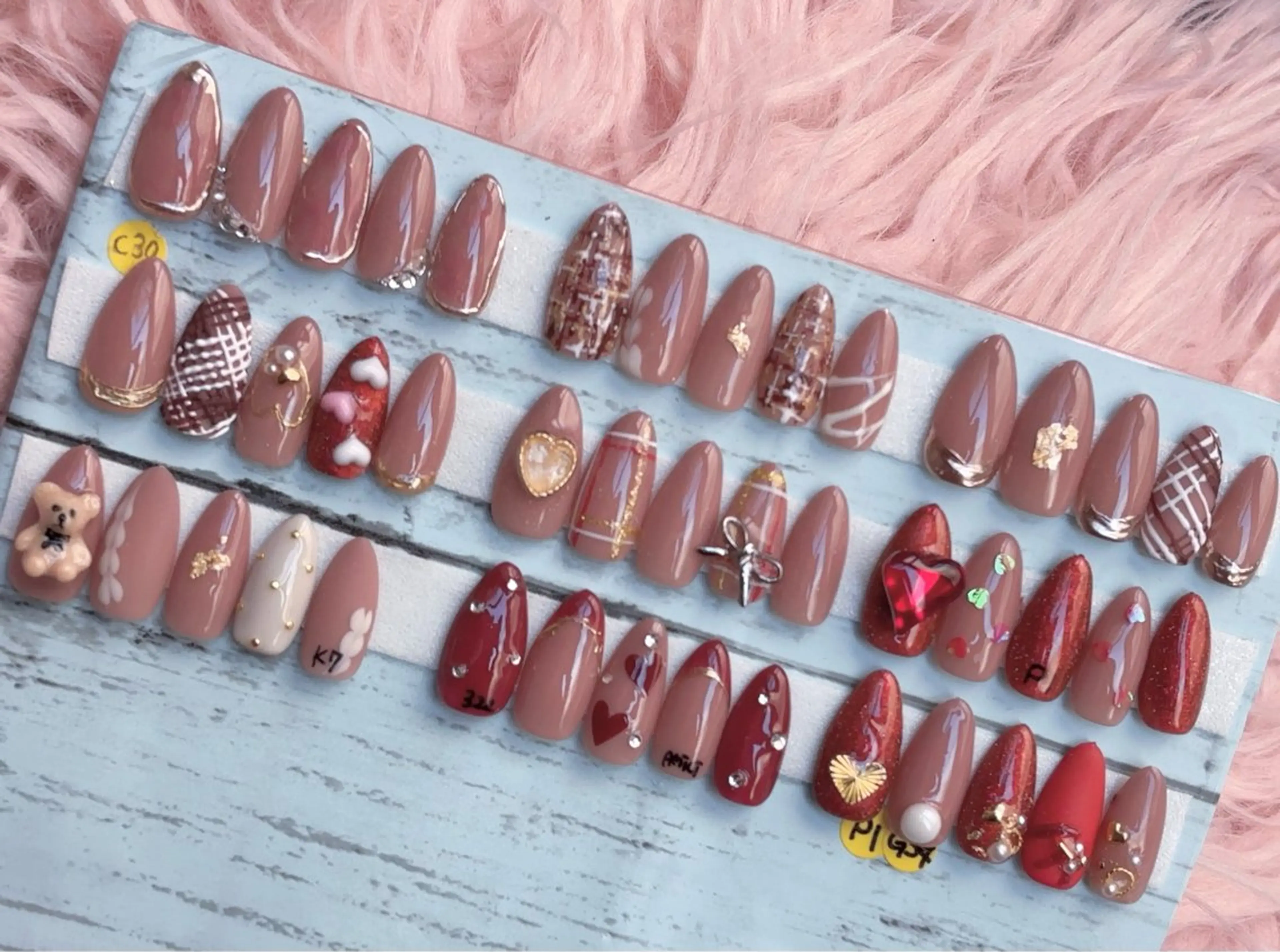 バレンタイン💘デザインネイルの写真