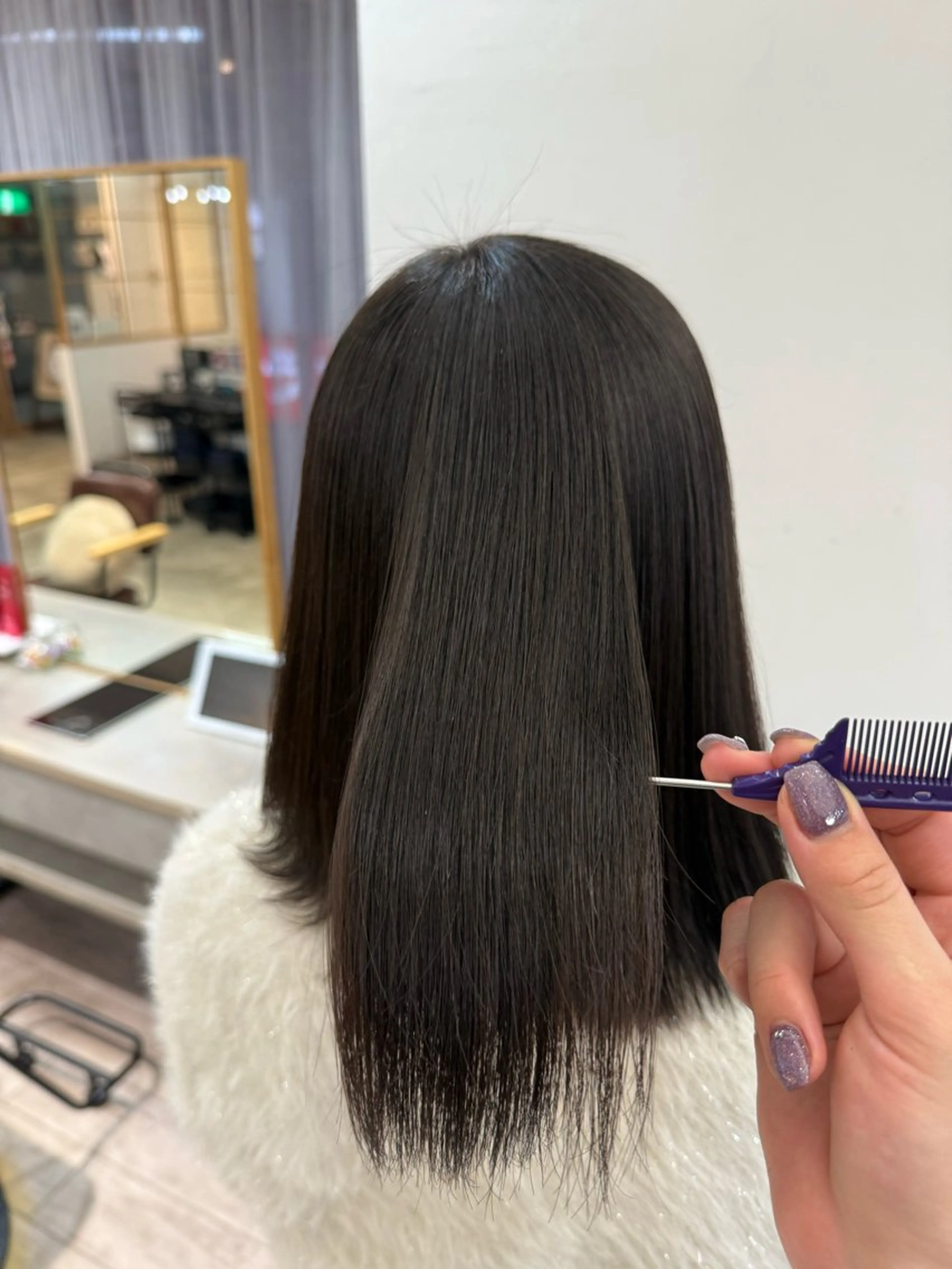 縮毛矯正 高山 穂香のヘアスタイル