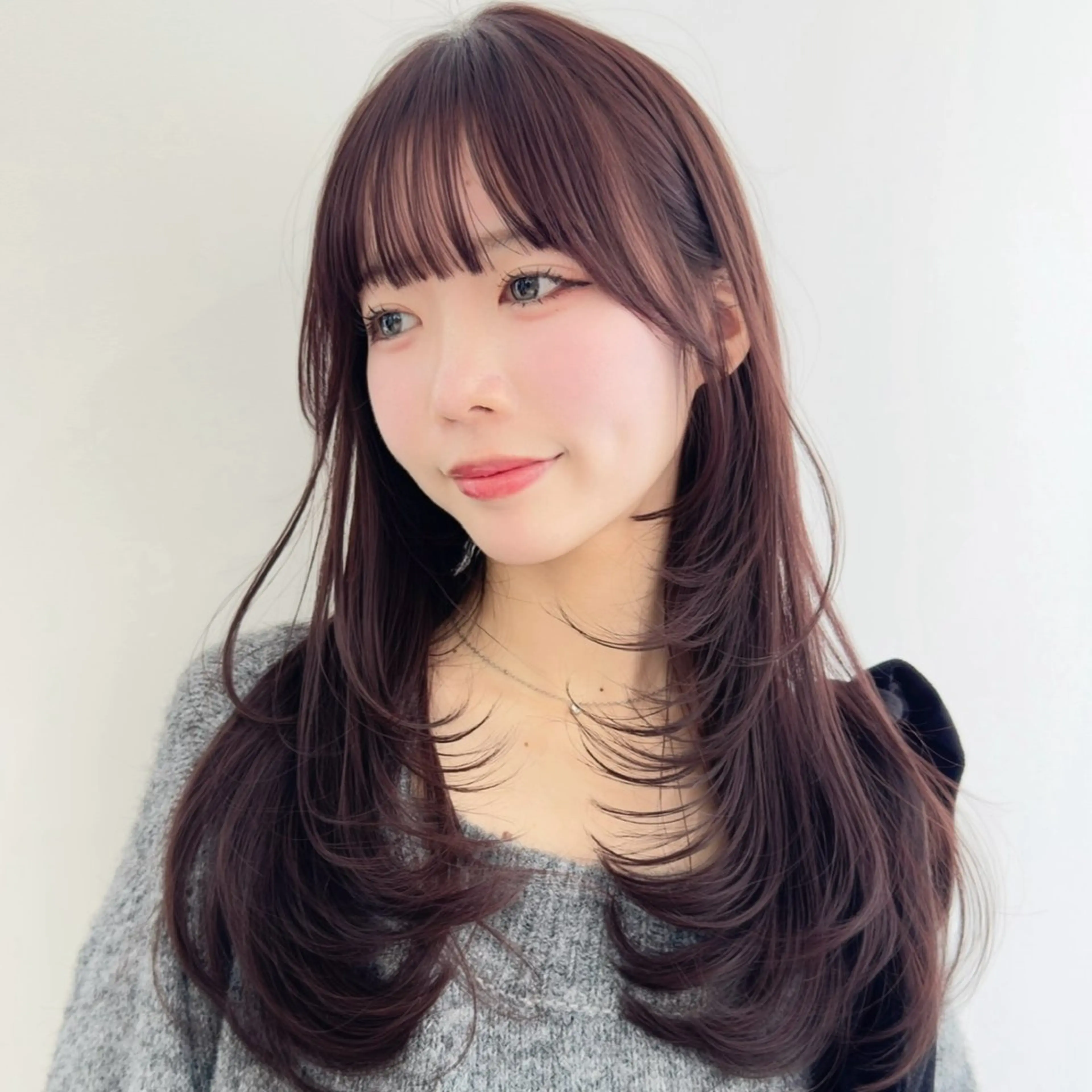 【メンテ◎】前髪顔周りカット+艶カラー🩶✂︎の写真