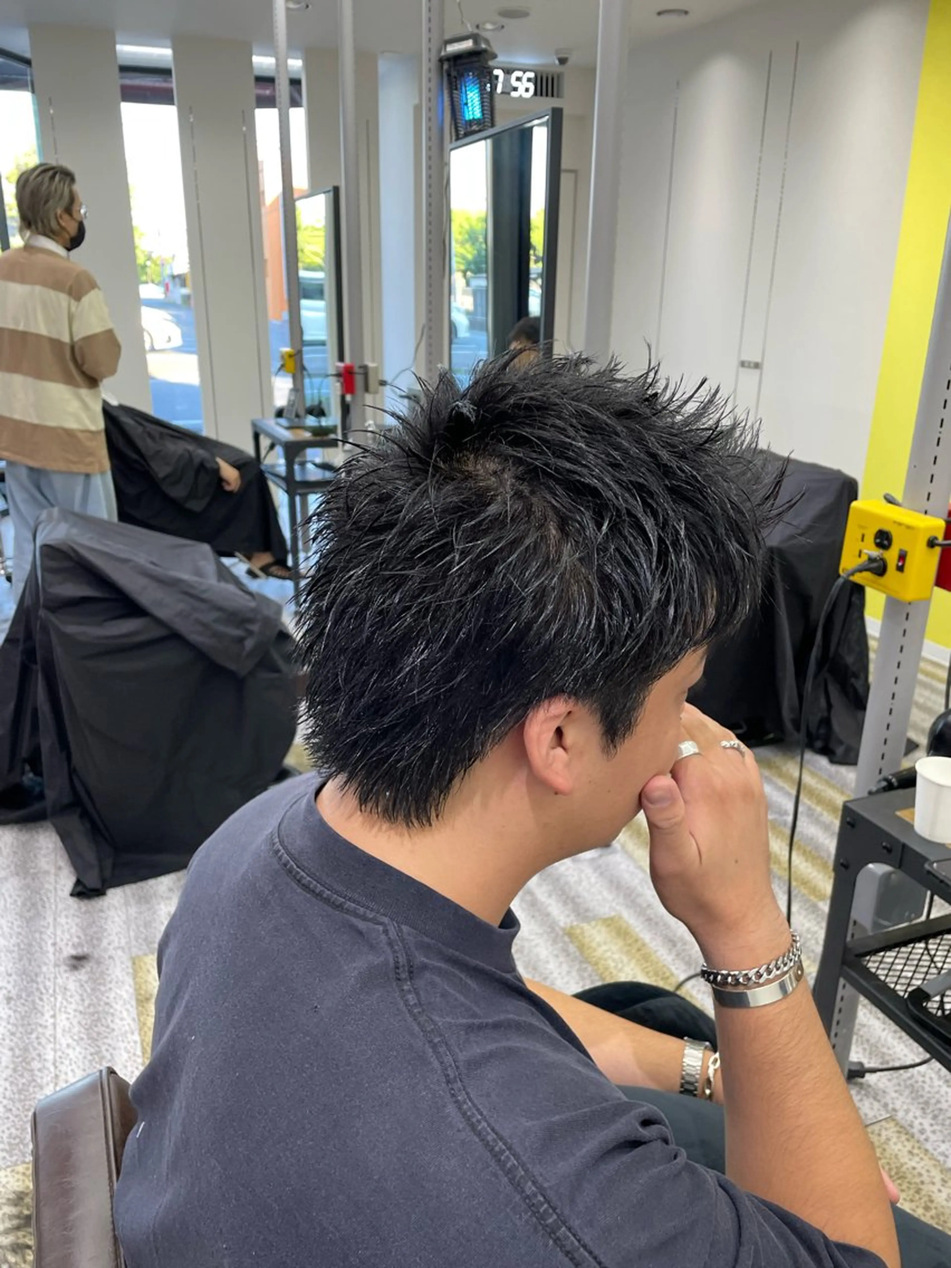 ショート メンズ メンズパーマ スパイキーショート 刈り上げ ショートヘア カット 【メンズ特化】岩瀬 武【メンズパーマ】のヘアスタイル