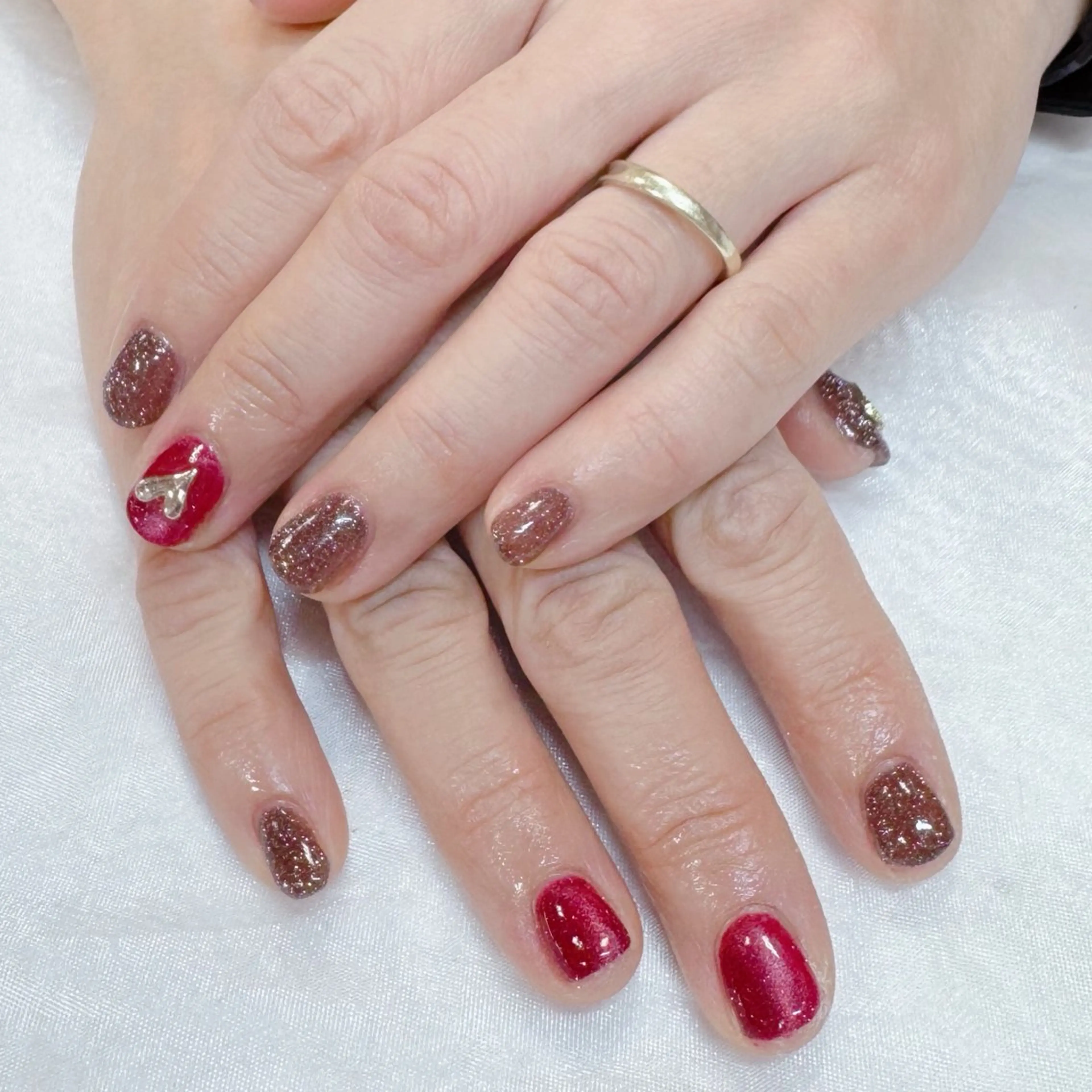 ネイル フラッシュネイル キラキラネイル マグネットネイル 冬ネイル maruyasu. yのネイルデザイン