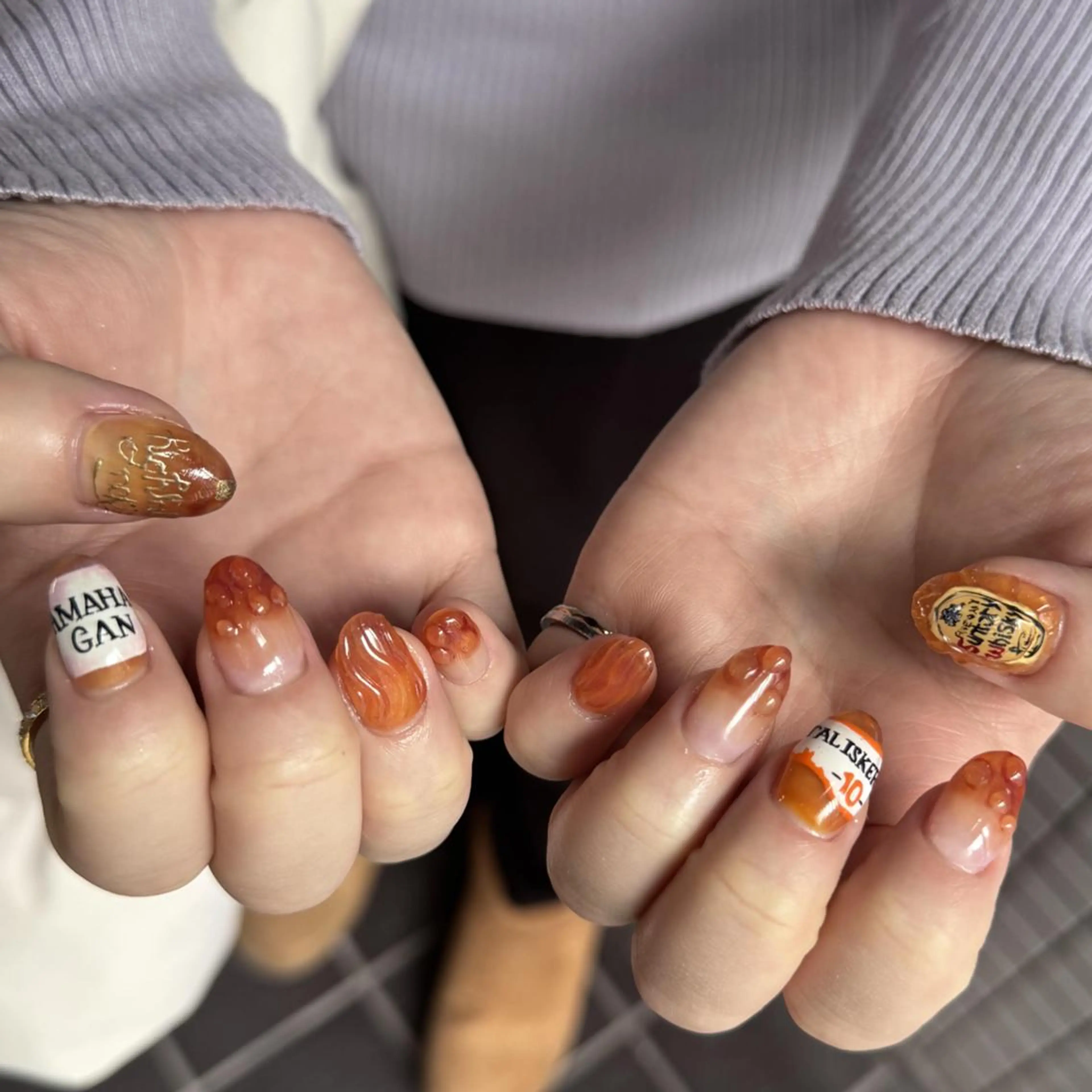 ショート ハンドネイル 小川 柚香のネイルデザイン