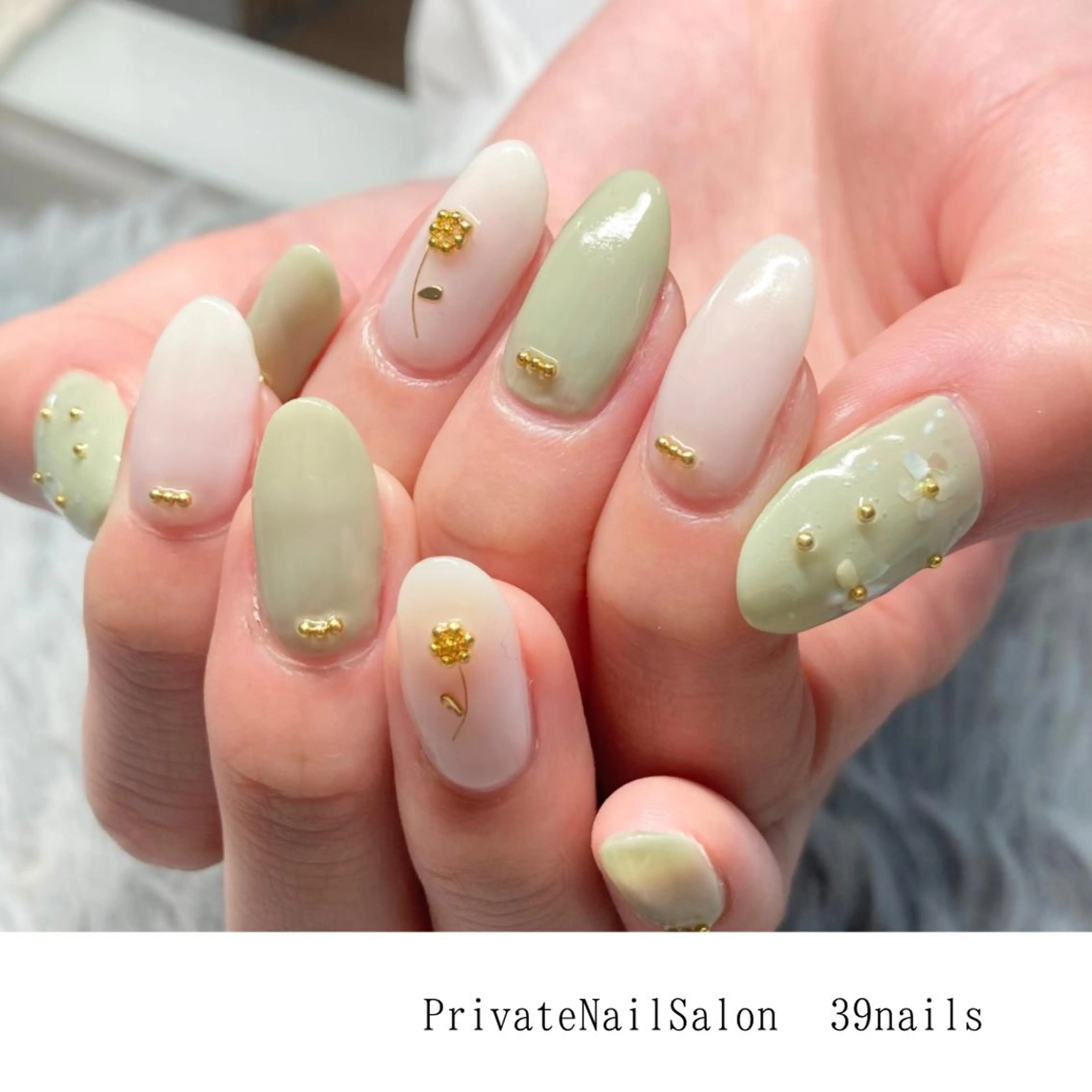 ネイル フラワーネイル オフィスネイル ワンカラーネイル シンプルネイル 39-nails EharaMikuのネイルデザイン