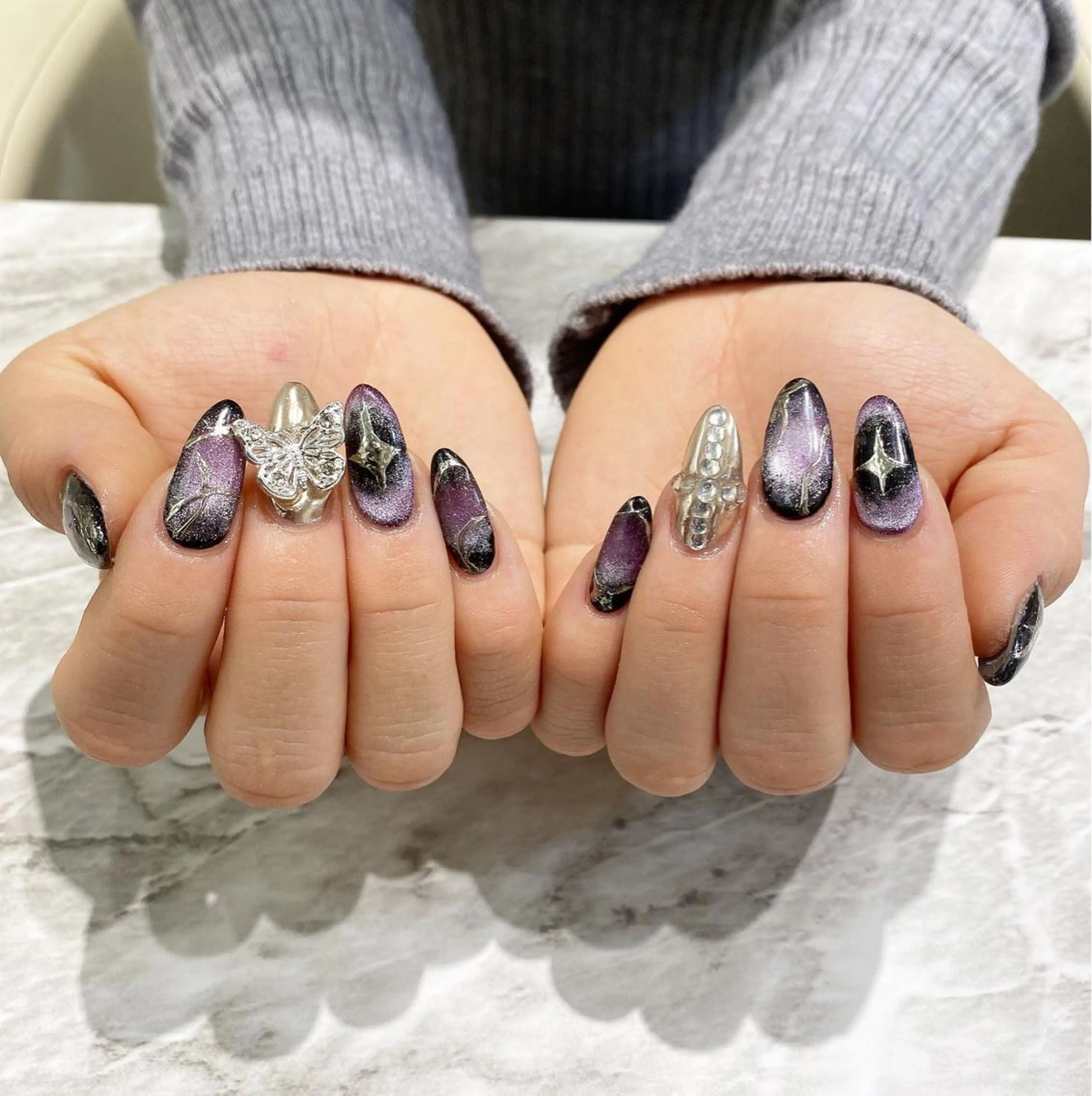 ネイル マグネットネイル ハンドネイル フットネイル ハンドケア nail salon  AlgeTy所属・✴︎:.｡. MAKI.｡.:✴︎のネイルデザイン