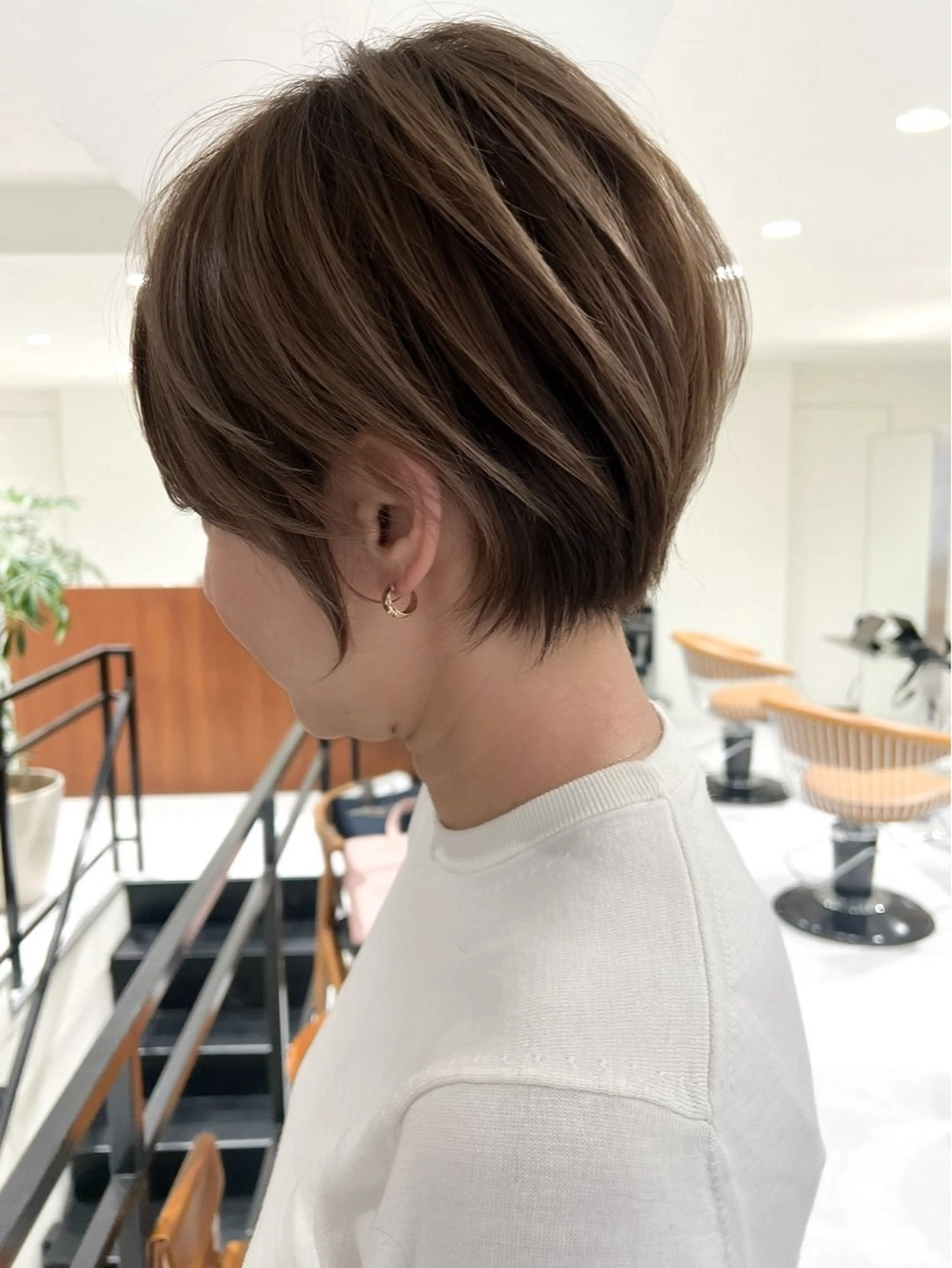 ショート カラー ショートボブ アディクシーカラー バレイヤージュ ブリーチ ケアブリーチ トリートメント JILBLAN京都 ショート/ハイライトのヘアスタイル