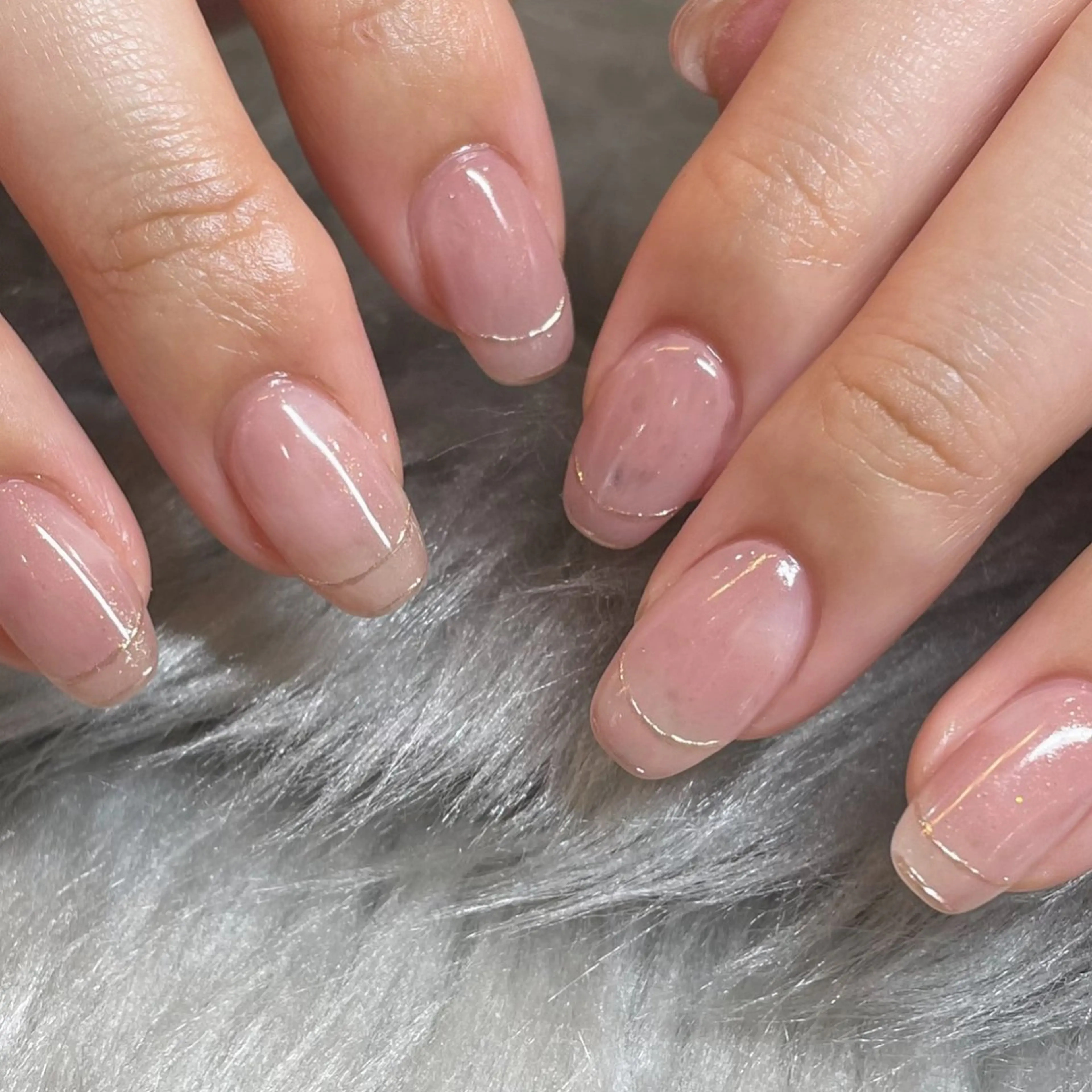 ネイル フレンチネイル ゴールド オフィスネイル ハンドネイル Tsukahara 🌷仙台PARCOのネイルデザイン