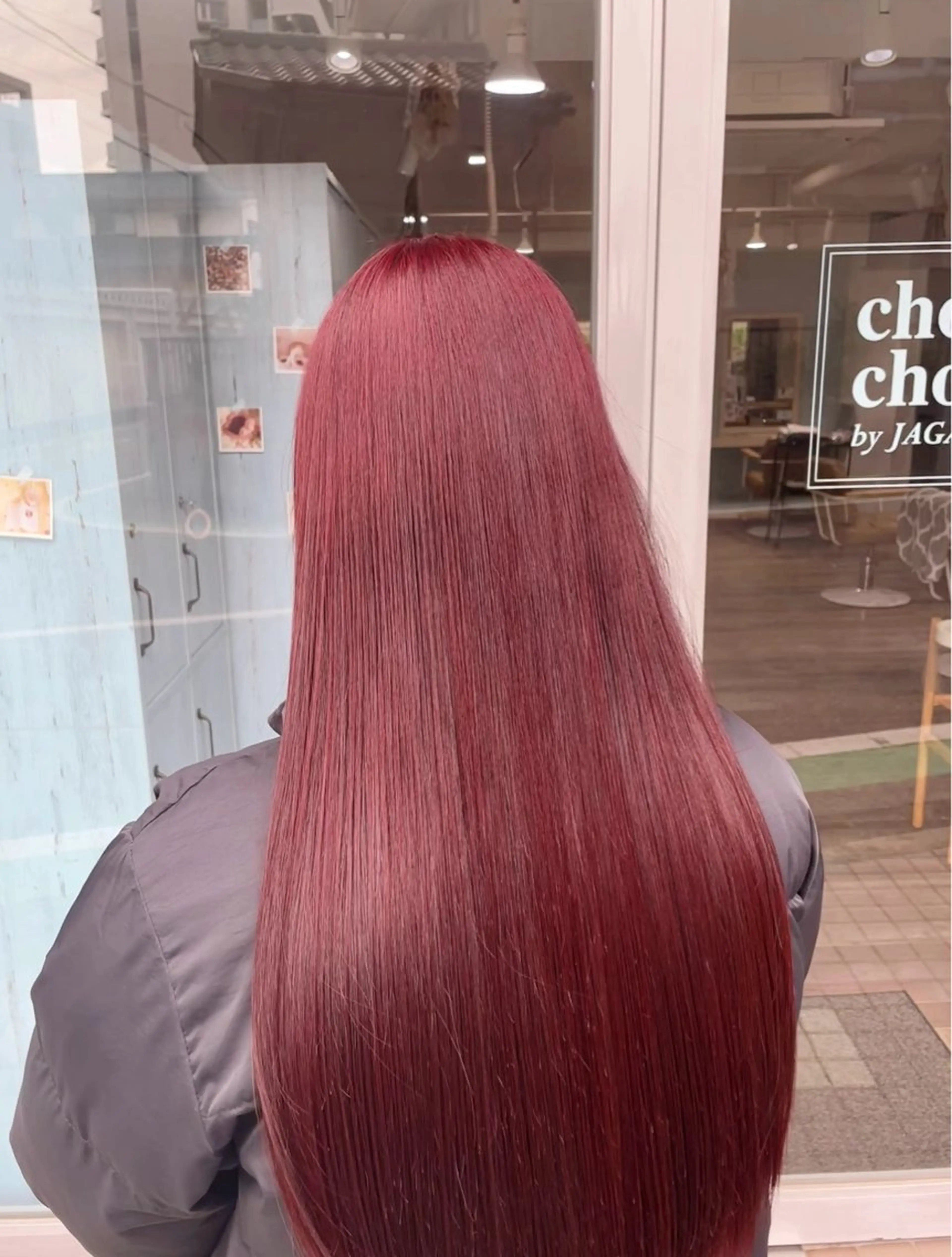 ロング カット ヘアカラー トリートメント ピンク・ラベンダー/ レイヤー/NANAのヘアスタイル