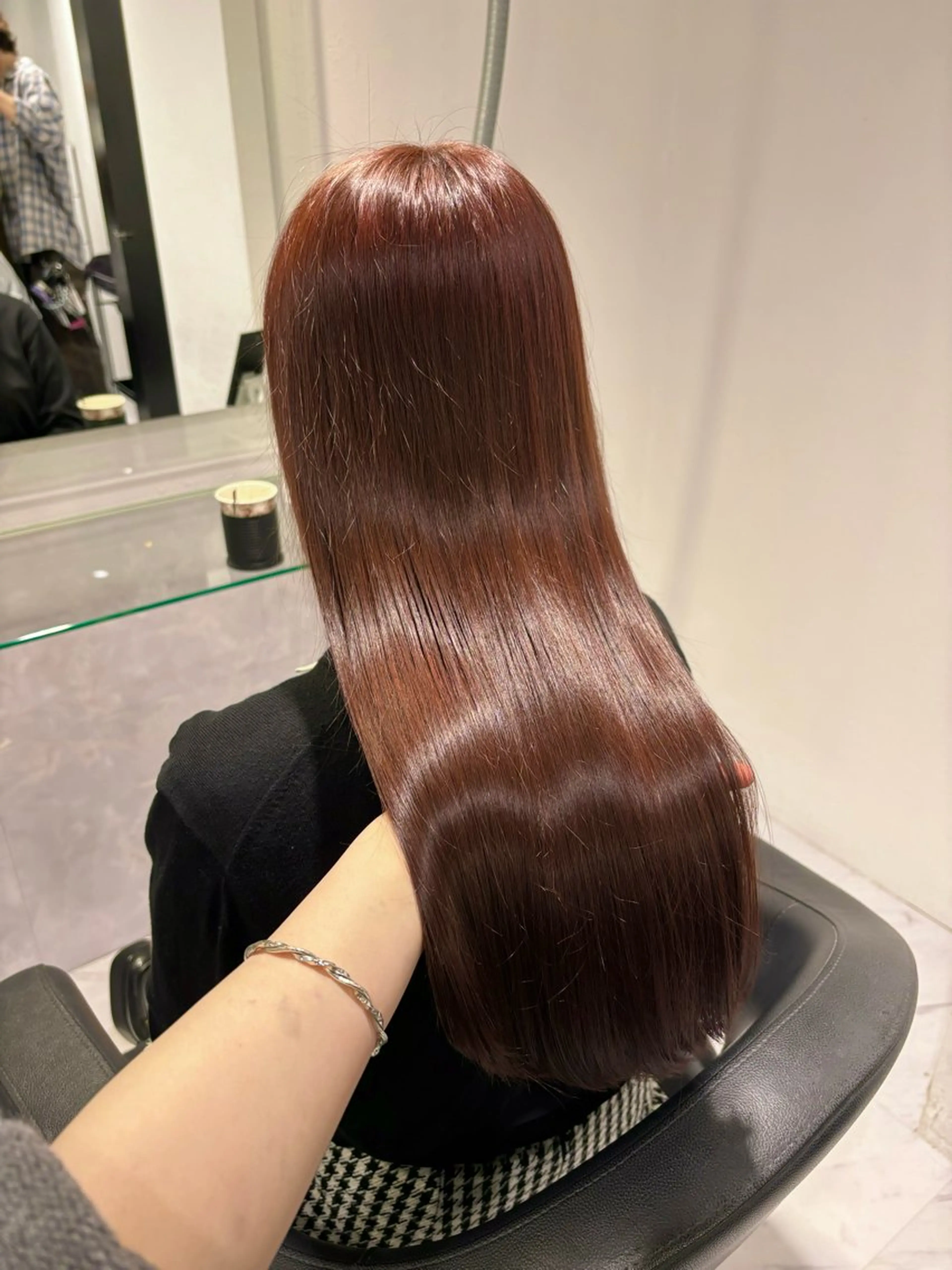 ロング カラー ヘアカラー トリートメント ヘッドスパ ヘアセット 表参道♡暗髪^ྀི 艶カラー♡アユミのヘアスタイル