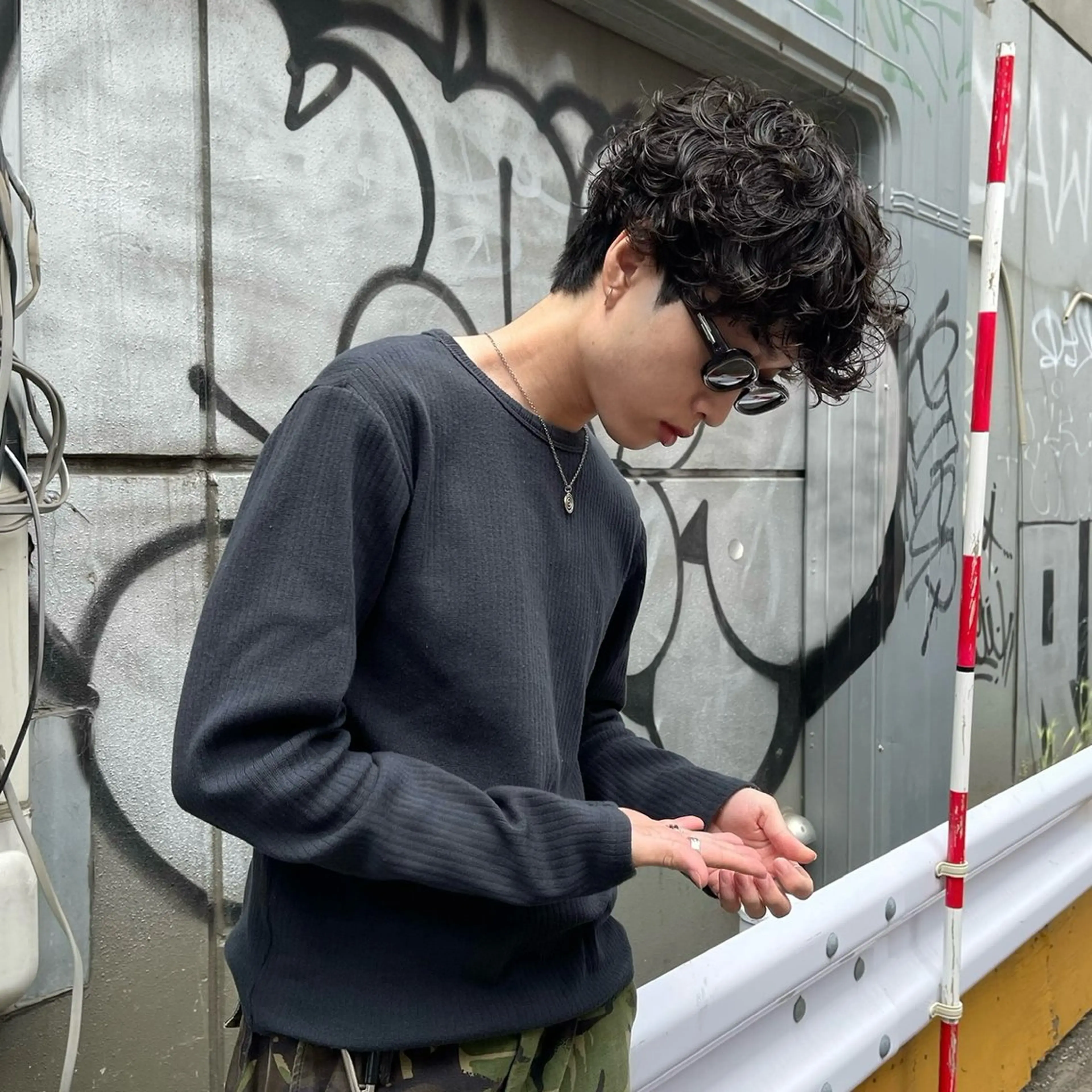 ミディアム パーマ メンズ カット パーマ O by toli™所属・久保田大賀 /札幌美容師のヘアスタイル