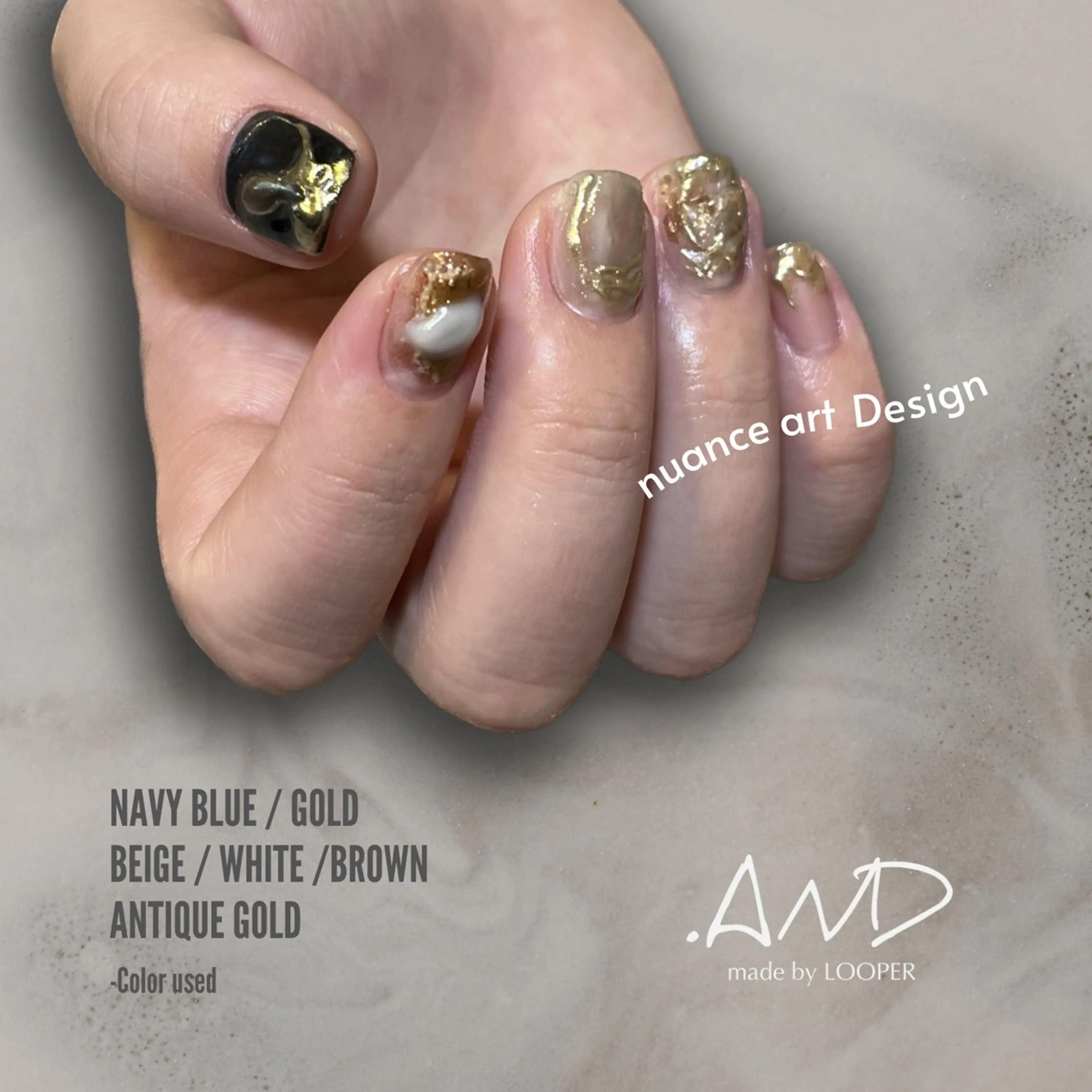 ネイル アートネイル ニュアンスネイル LOOPER所属・mzh ...のネイルデザイン