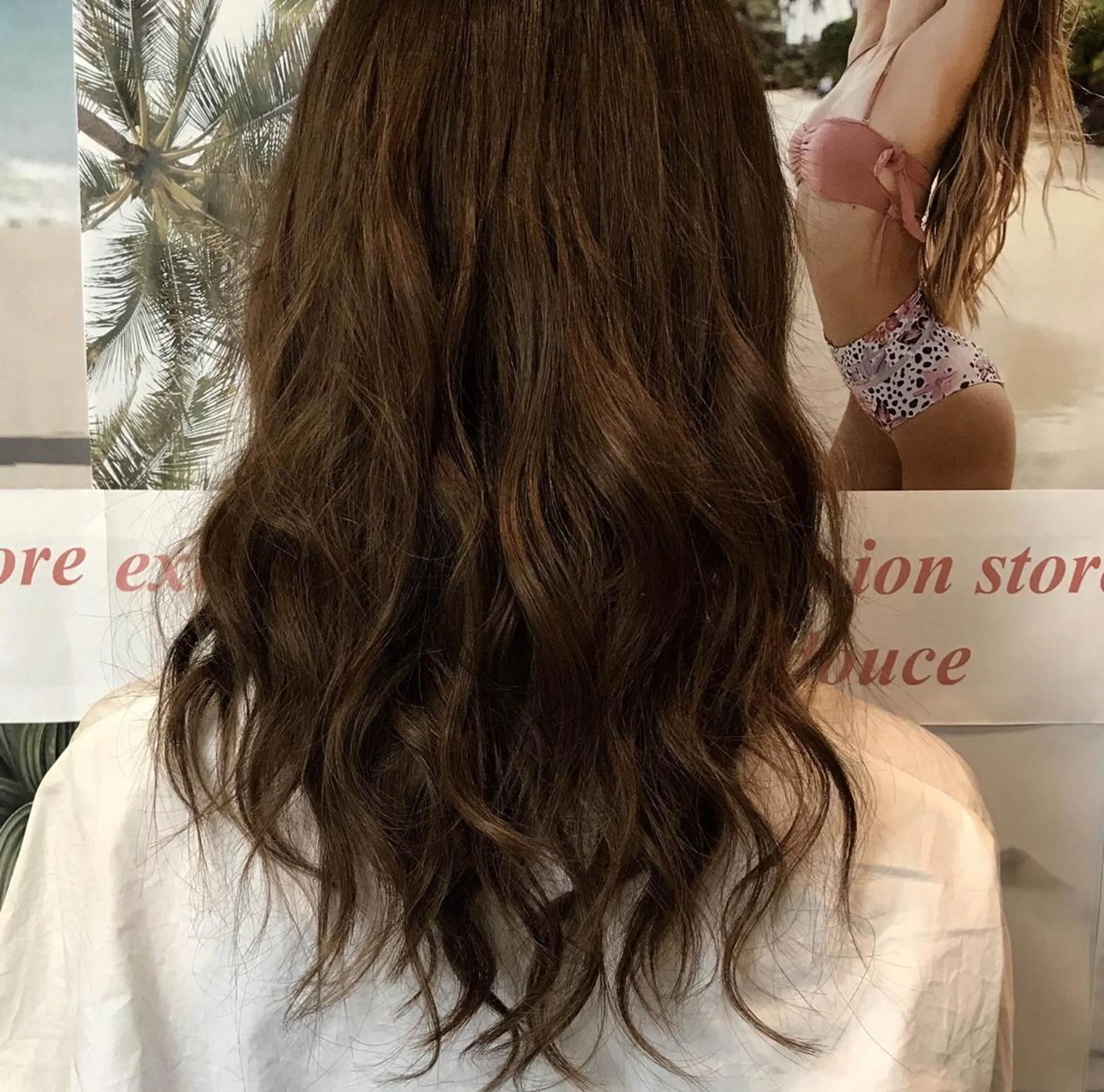 ロング パーマ チビ編み込みエクステ シールEXどぅ〜すのヘアスタイル