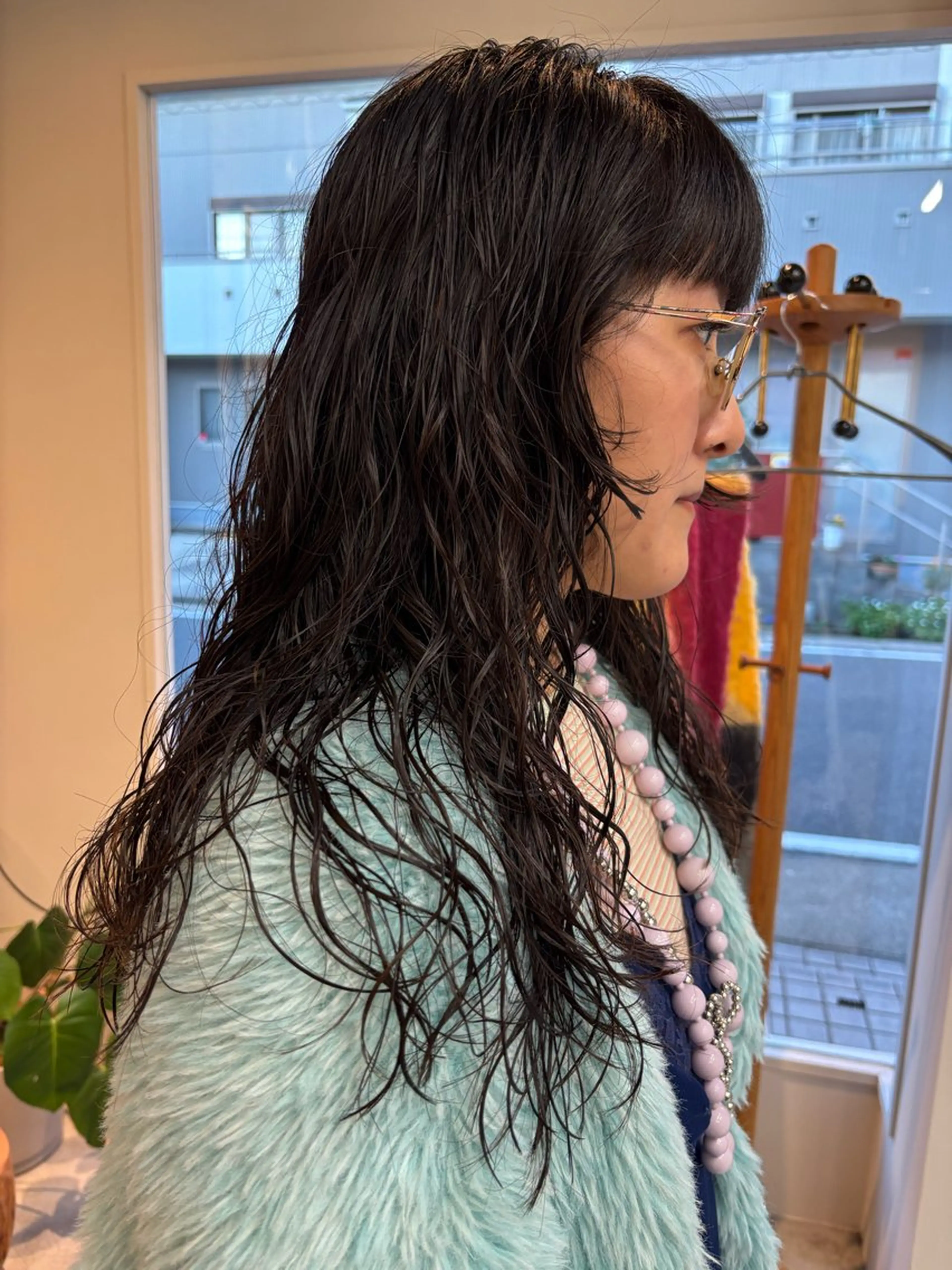 ロング パーマ 永田 愛莉のヘアスタイル