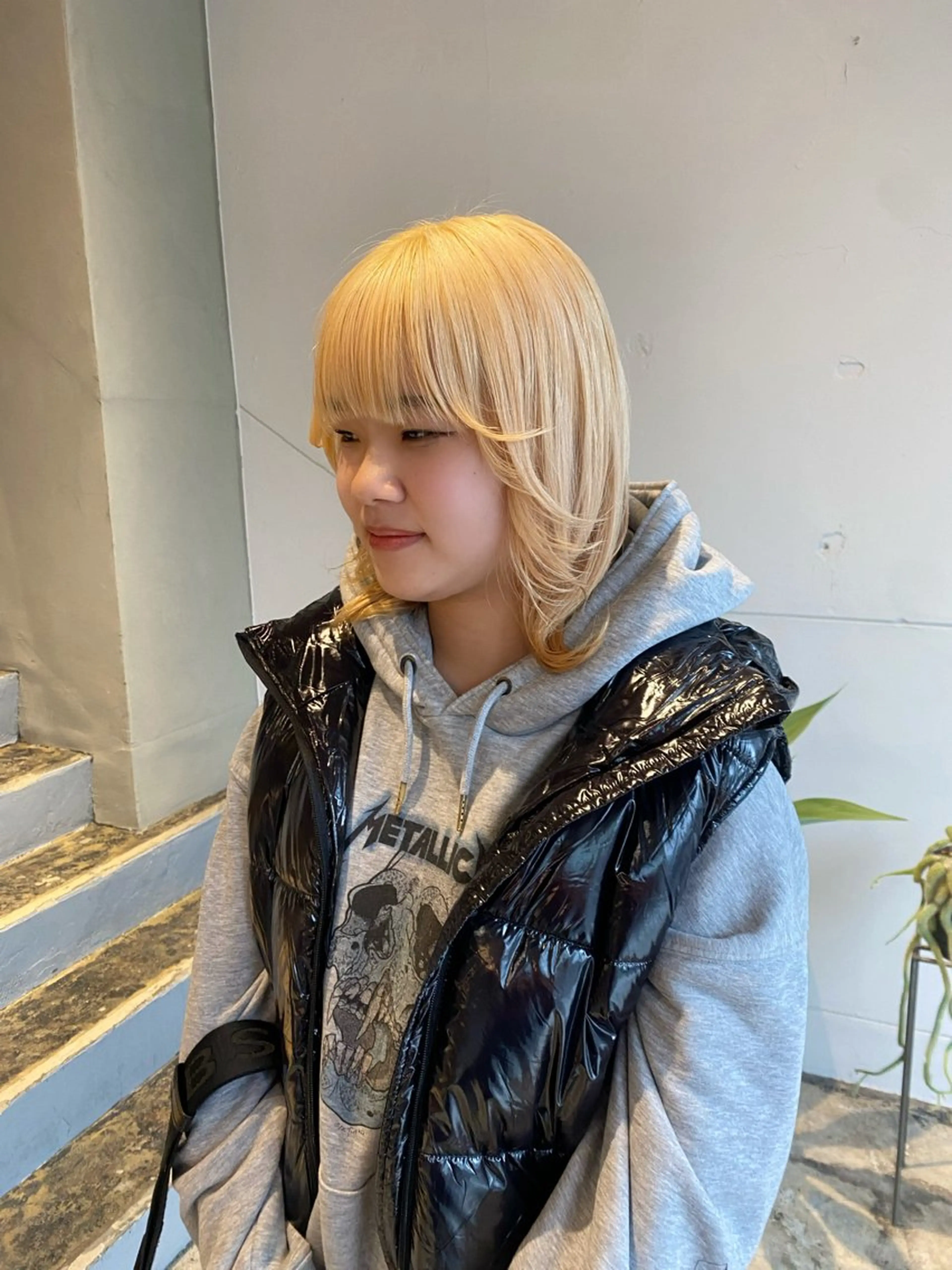 ミディアム カラー レイヤーカット/ ダブルカラーサクライのヘアスタイル