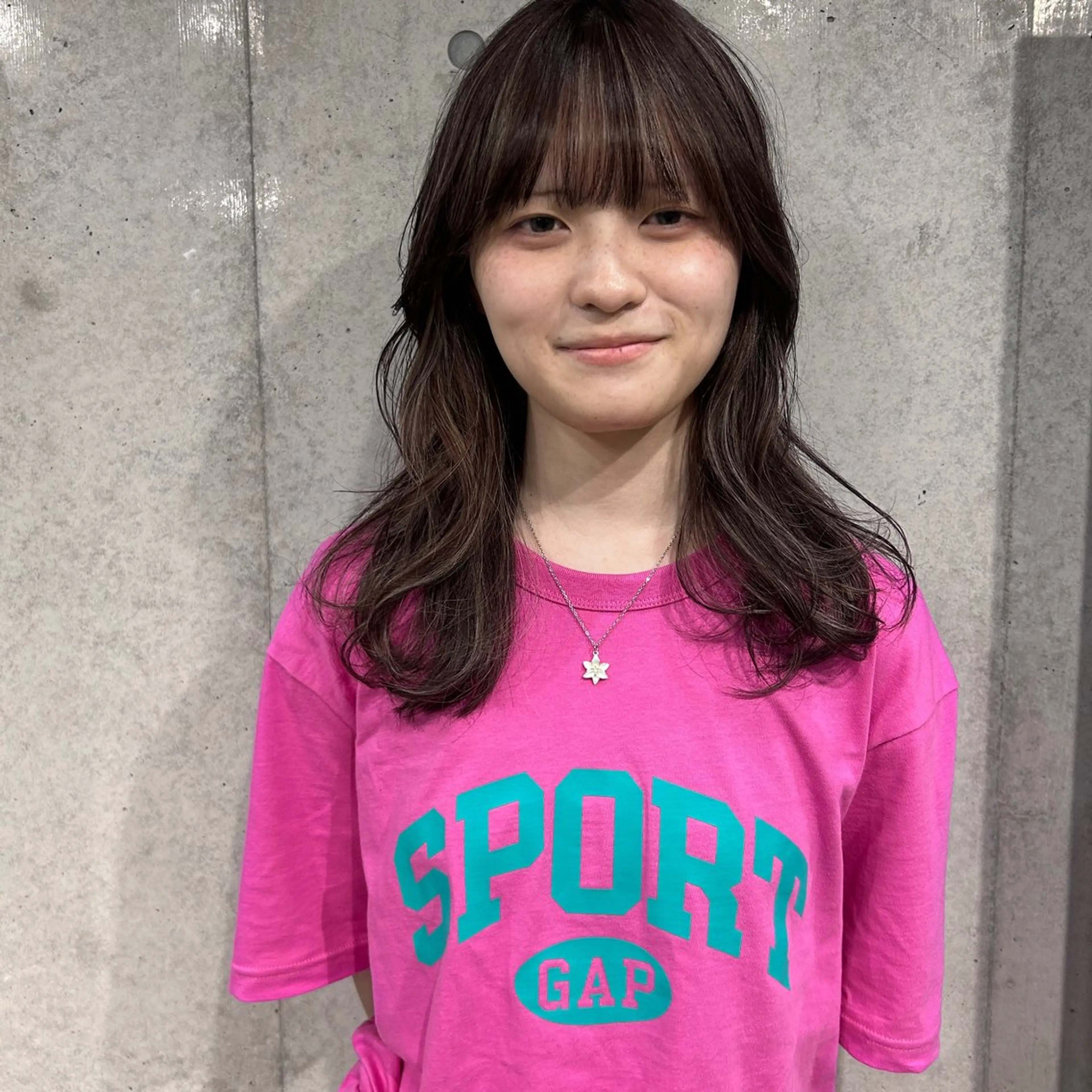 ロング カラー 舟橋 りんかのヘアスタイル