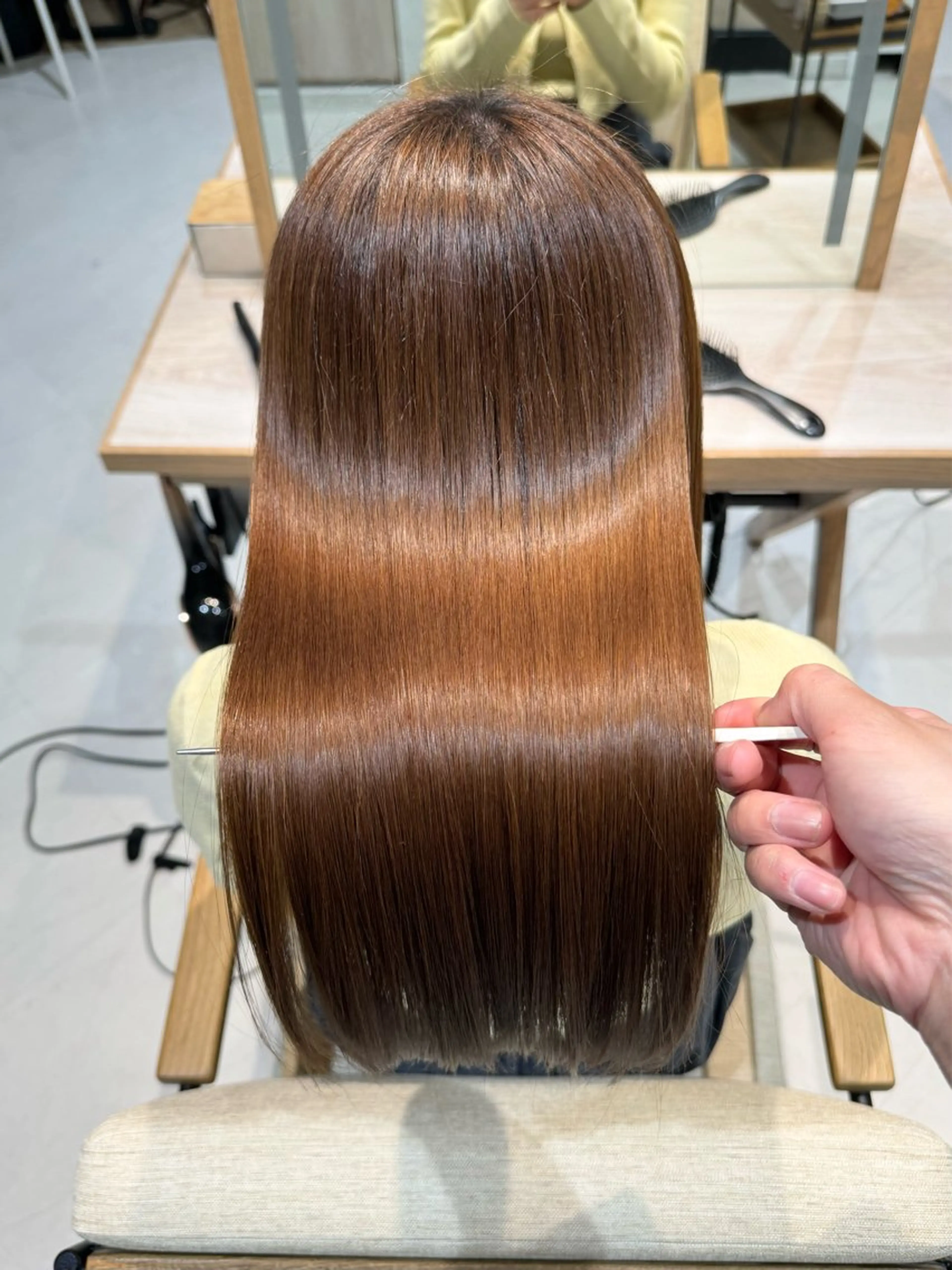 ロング カラー カット ヘアカラー トリートメント 艶カラー/暖色カラー /透明感/ryutoのヘアスタイル