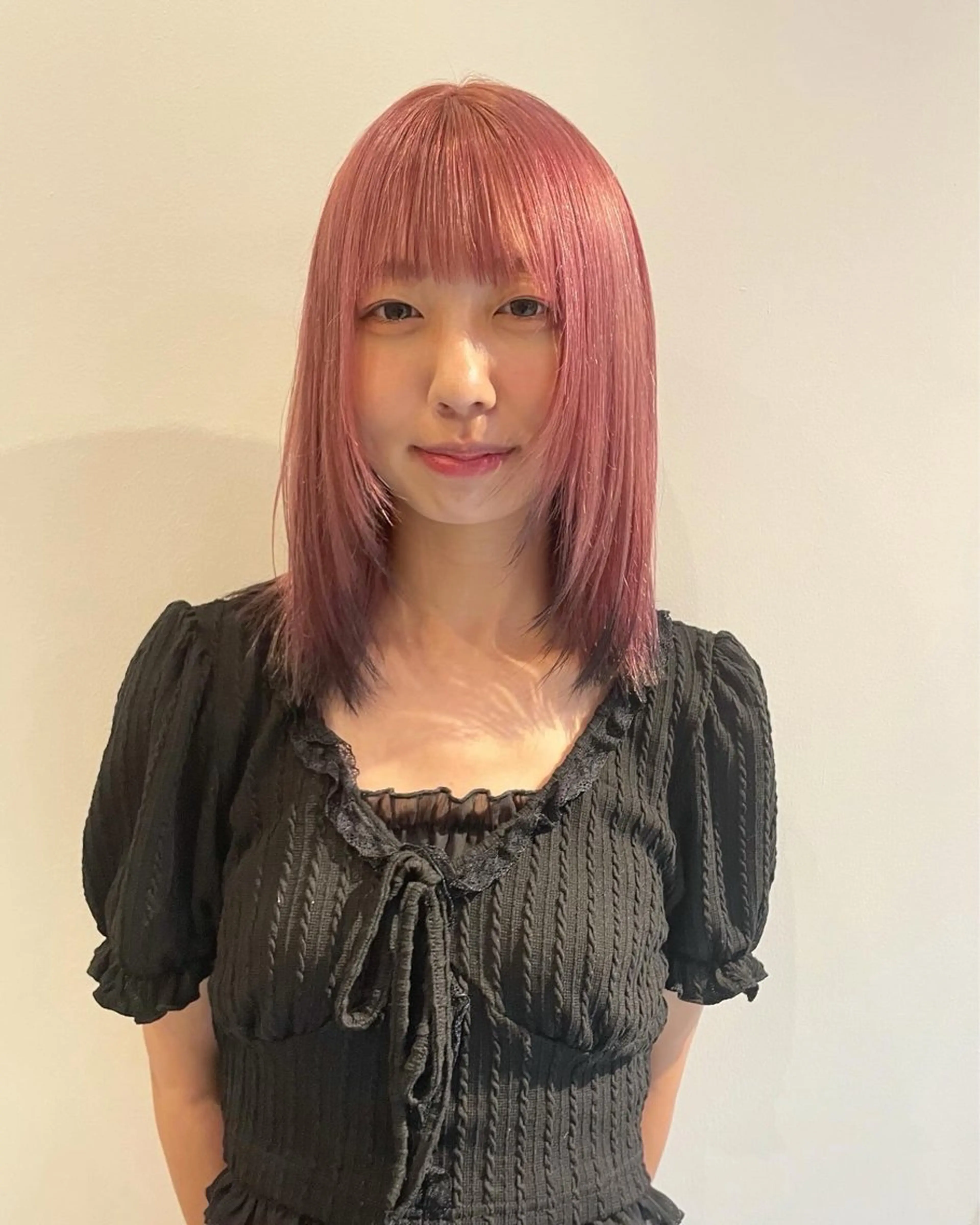 ミディアム カラー ボブ／パーマ指名 No. 1🍃れんとのヘアスタイル