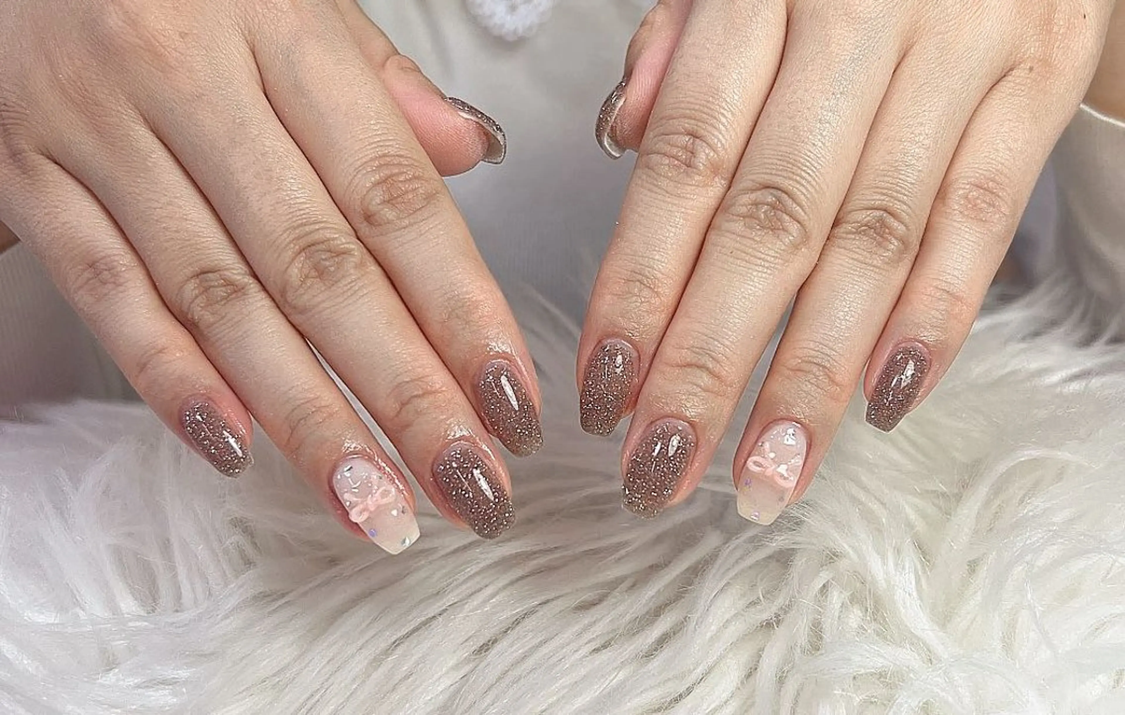 ネイル チークネイル フットネイル フレンチネイル ジェルネイル ガラスフレンチ 安安 Ennyのネイルデザイン