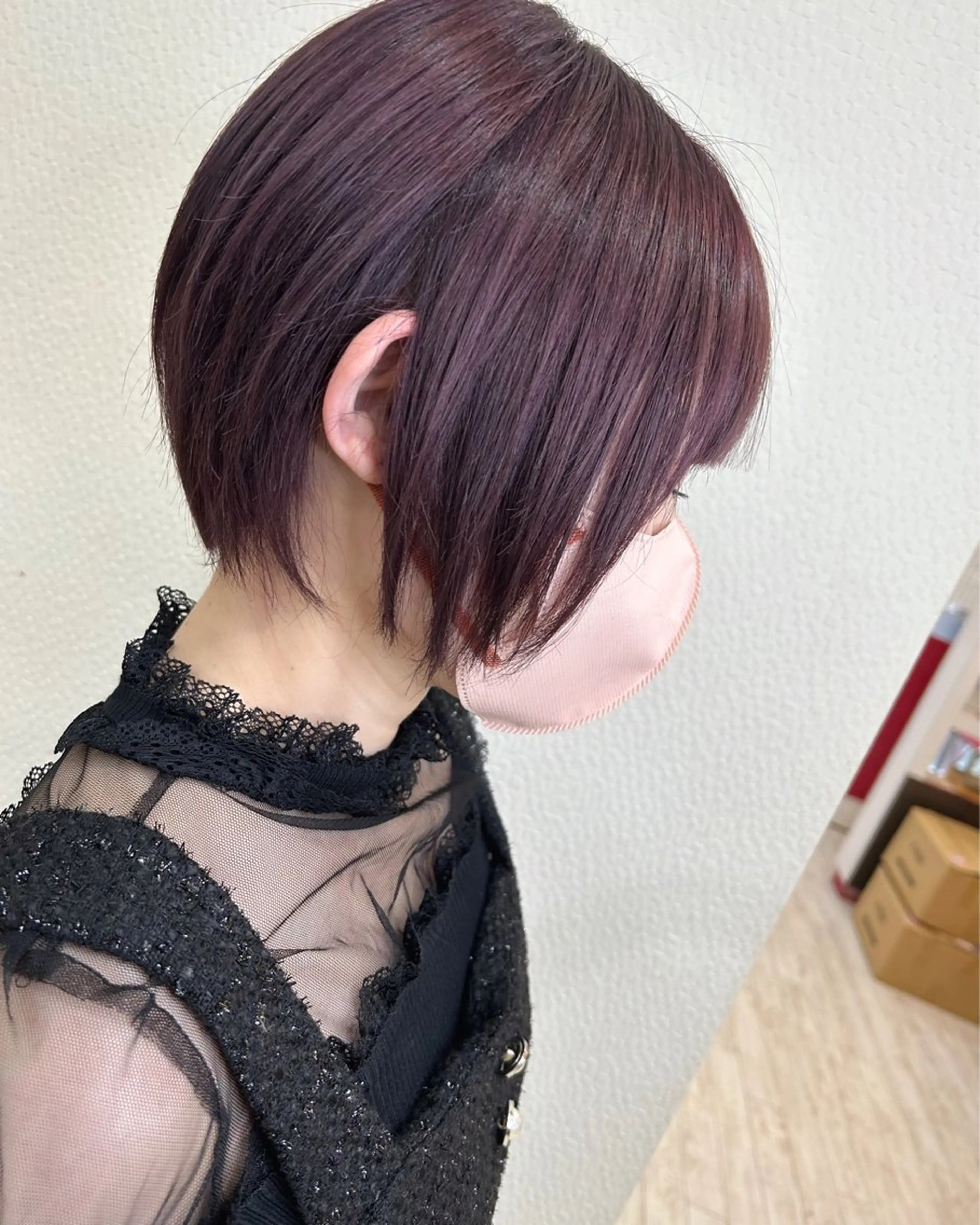 ショート カラー ヘアアレンジ ラベンダーカラー ショートヘア カット ヘアカラー 今村公介 ブリーチ特化、派手髪のヘアスタイル