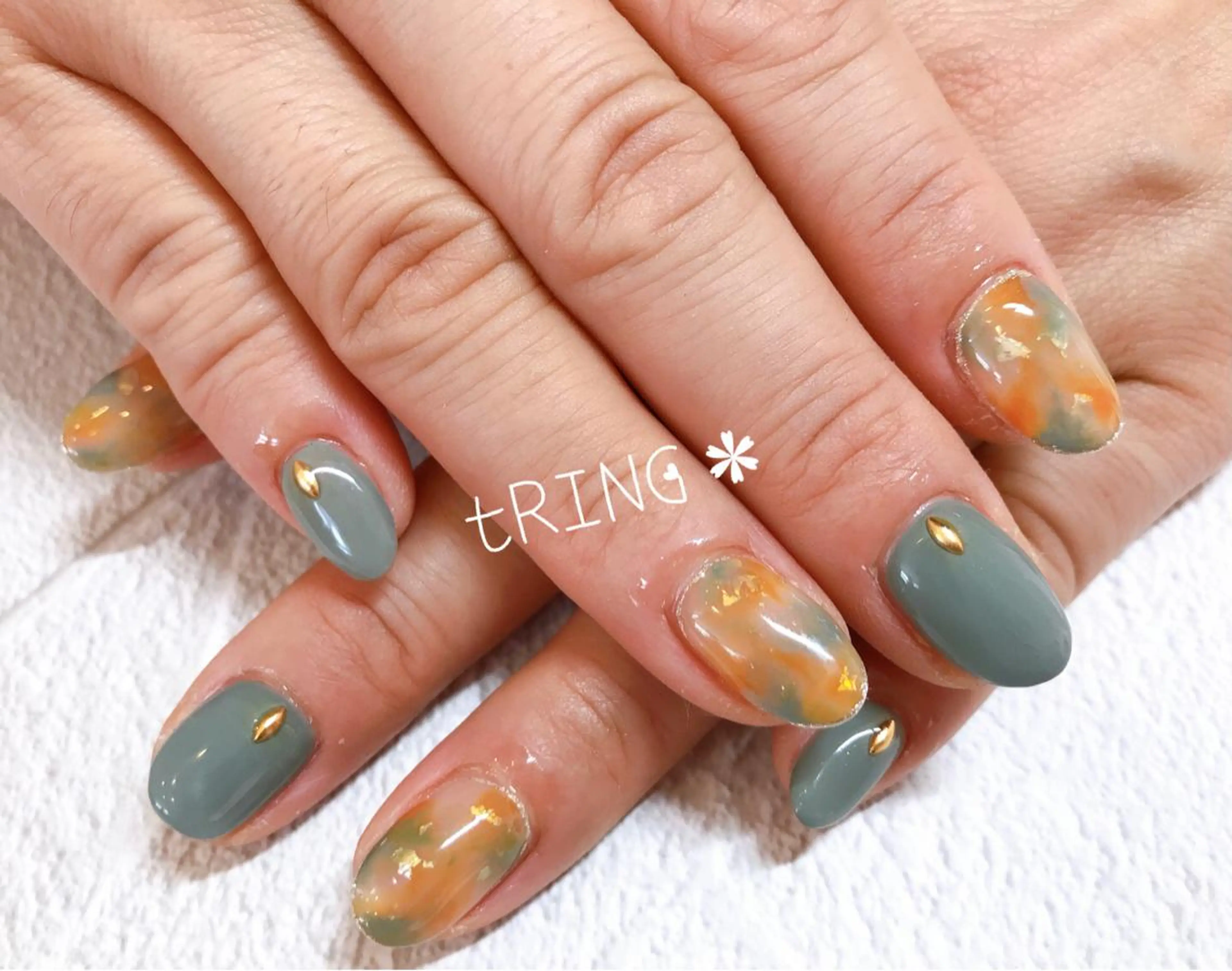 ネイル ハンドネイル tRING＊ しいの木台のネイルデザイン