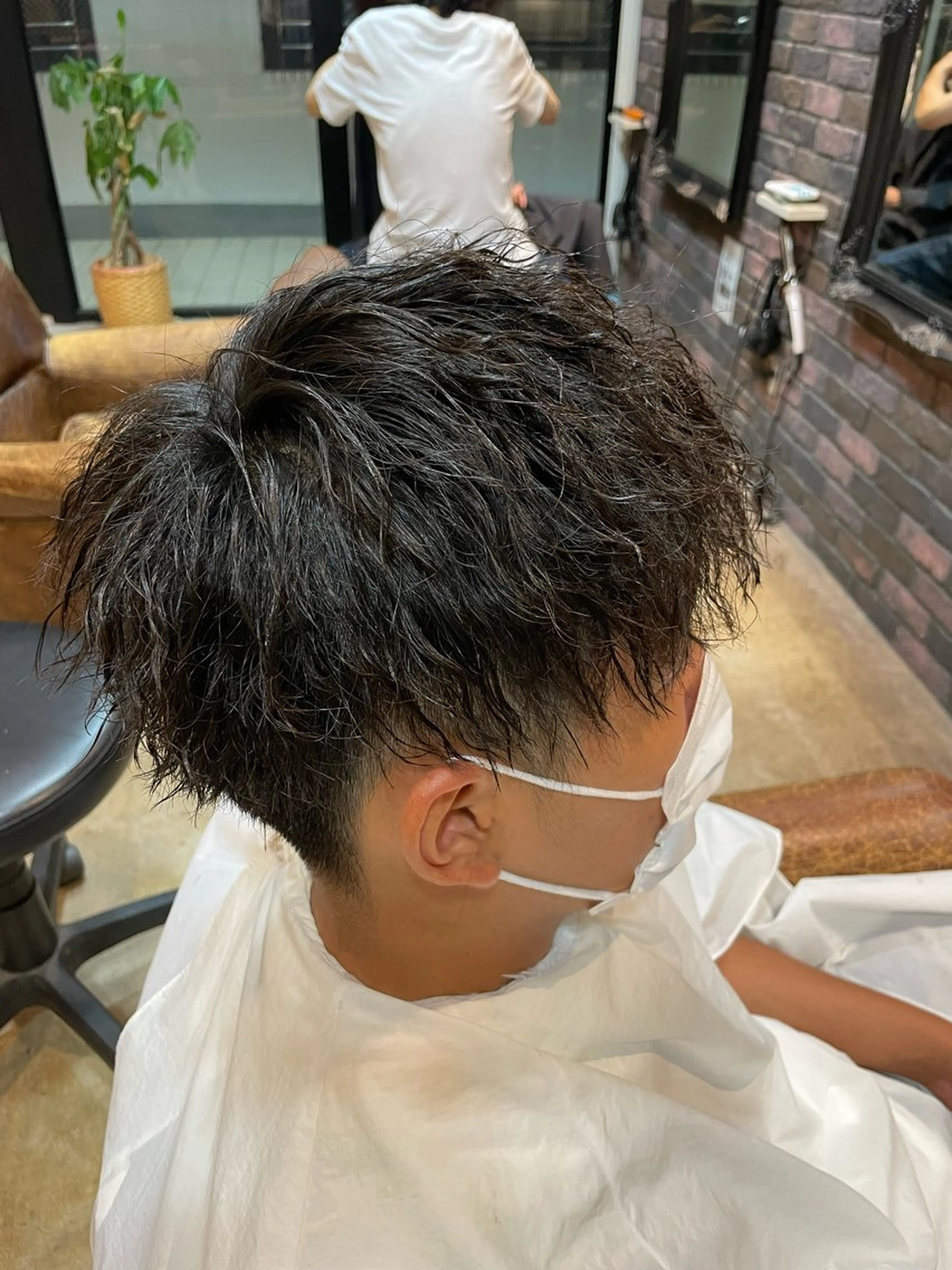 パーマ メンズ カット パーマ トリートメント 西村 れいのヘアスタイル