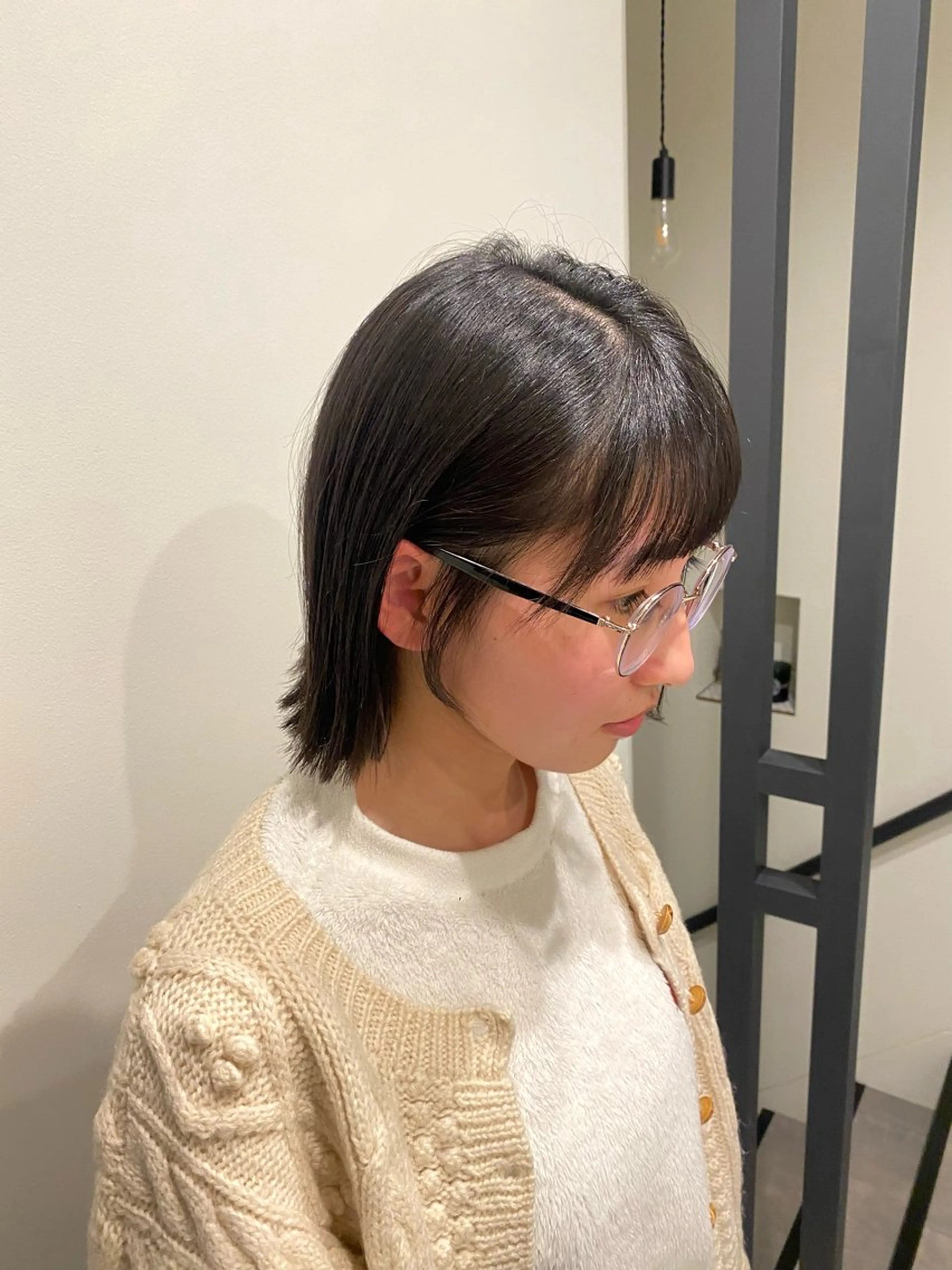 ミディアム 切りっぱなしボブ ボブ カット トリートメント 🍑 モモカ🍑のヘアスタイル