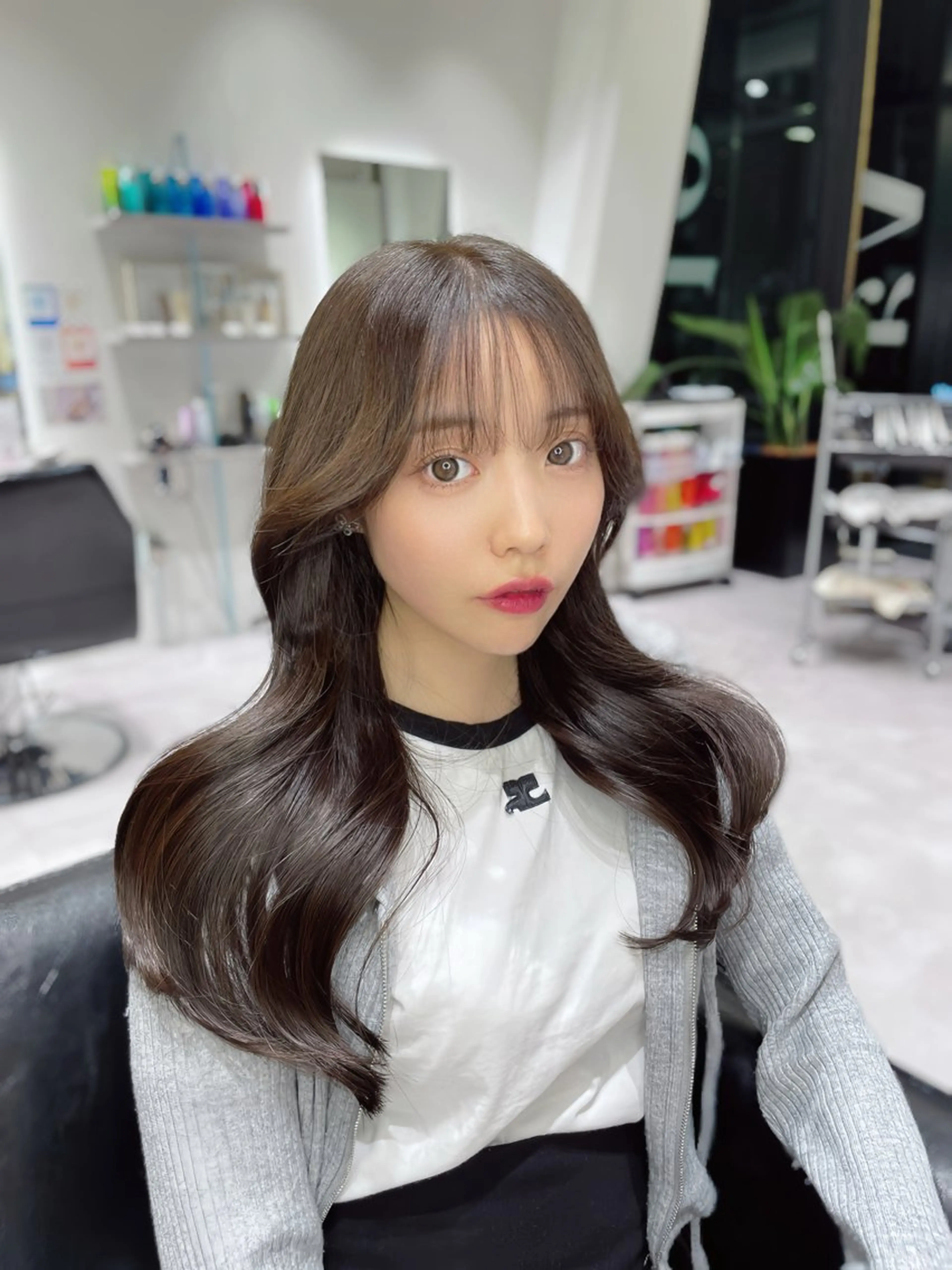 セミロング カラー グレージュ カット ヘアカラー トリートメント 寺島 圭人のヘアスタイル