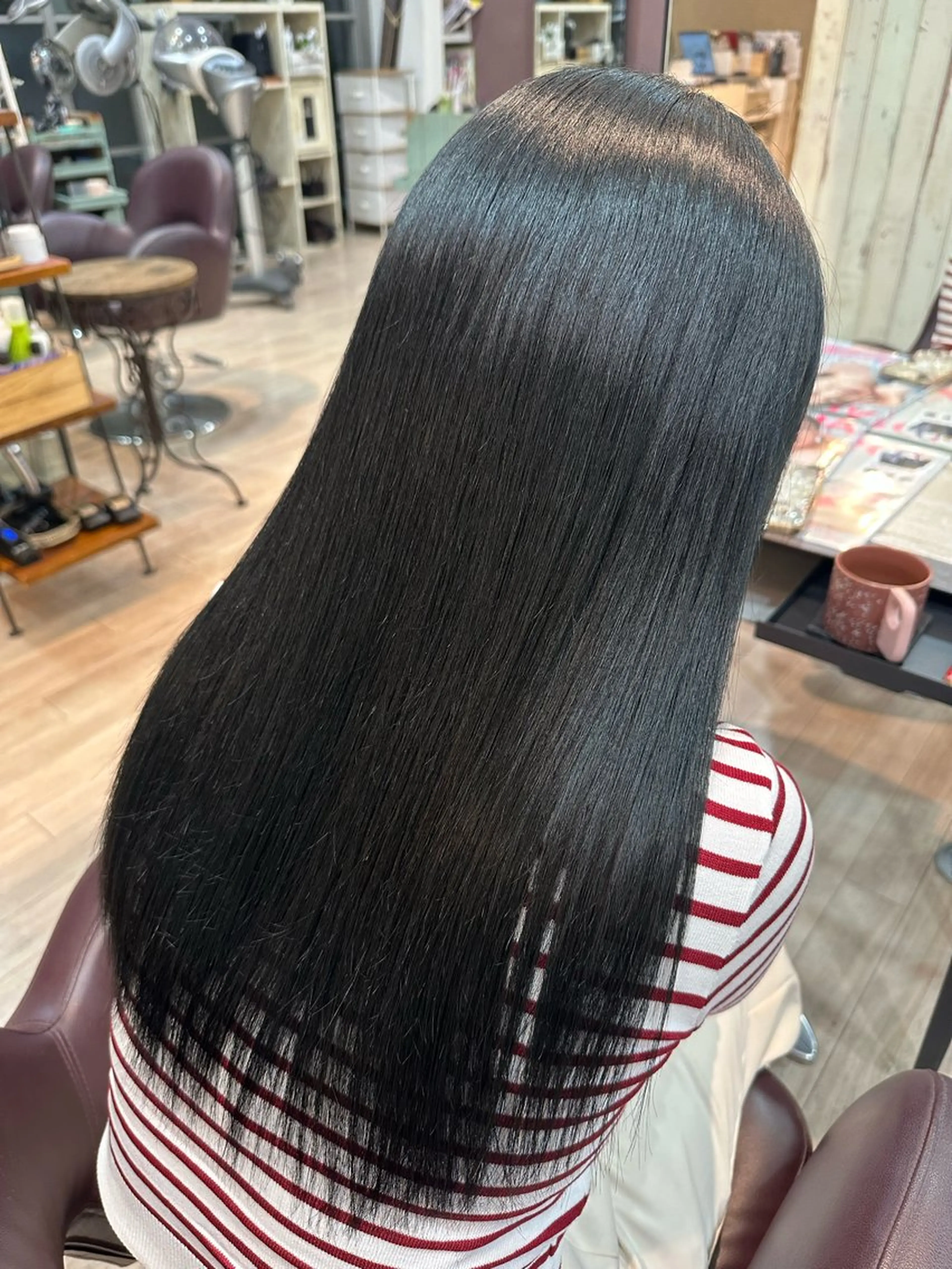 ロング カット ヘアカラー ツヤ髪質改善 💜れいな💜のヘアスタイル