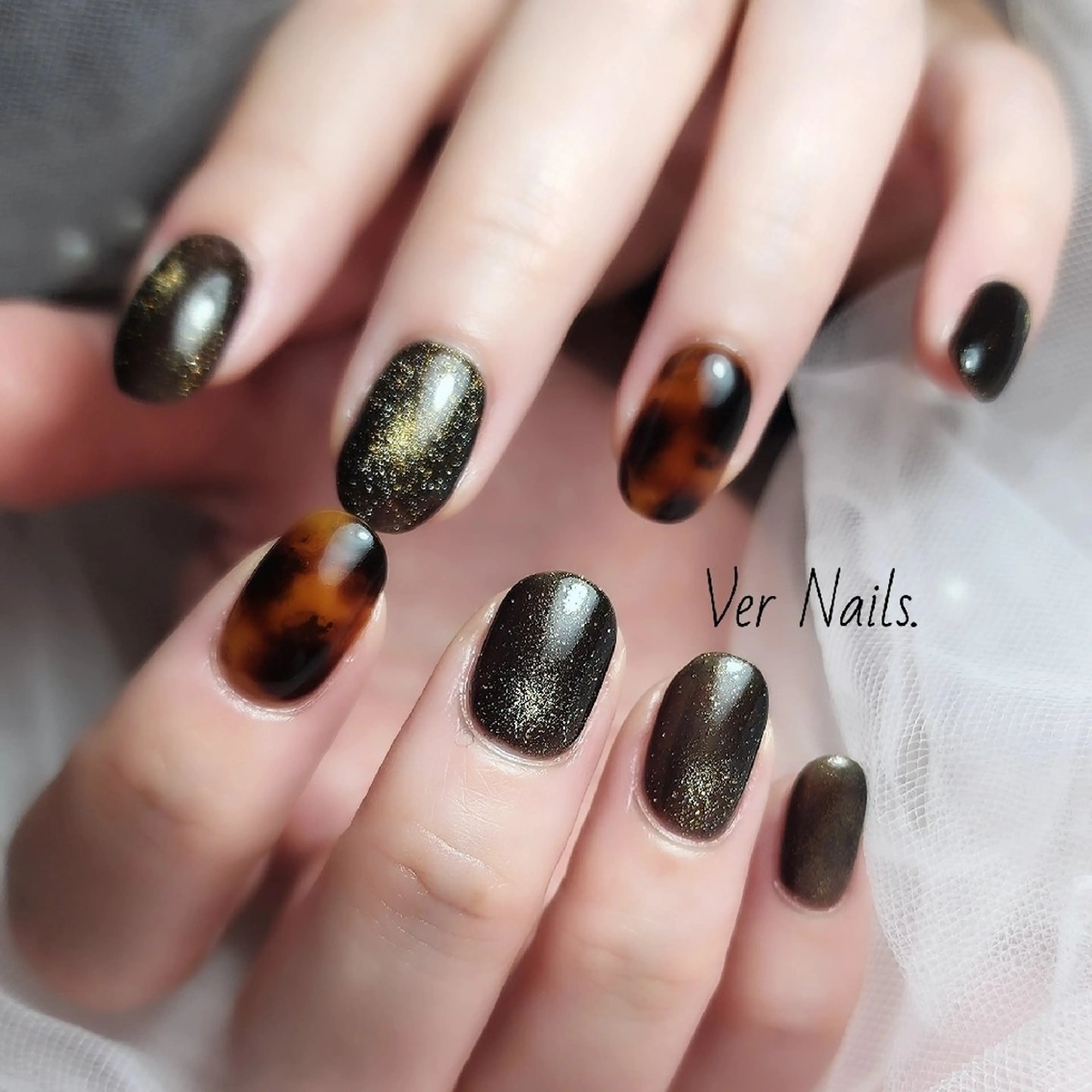 ネイル べっ甲ネイル ワンカラーネイル ハンドネイル Ver  Nails.のその他イメージ