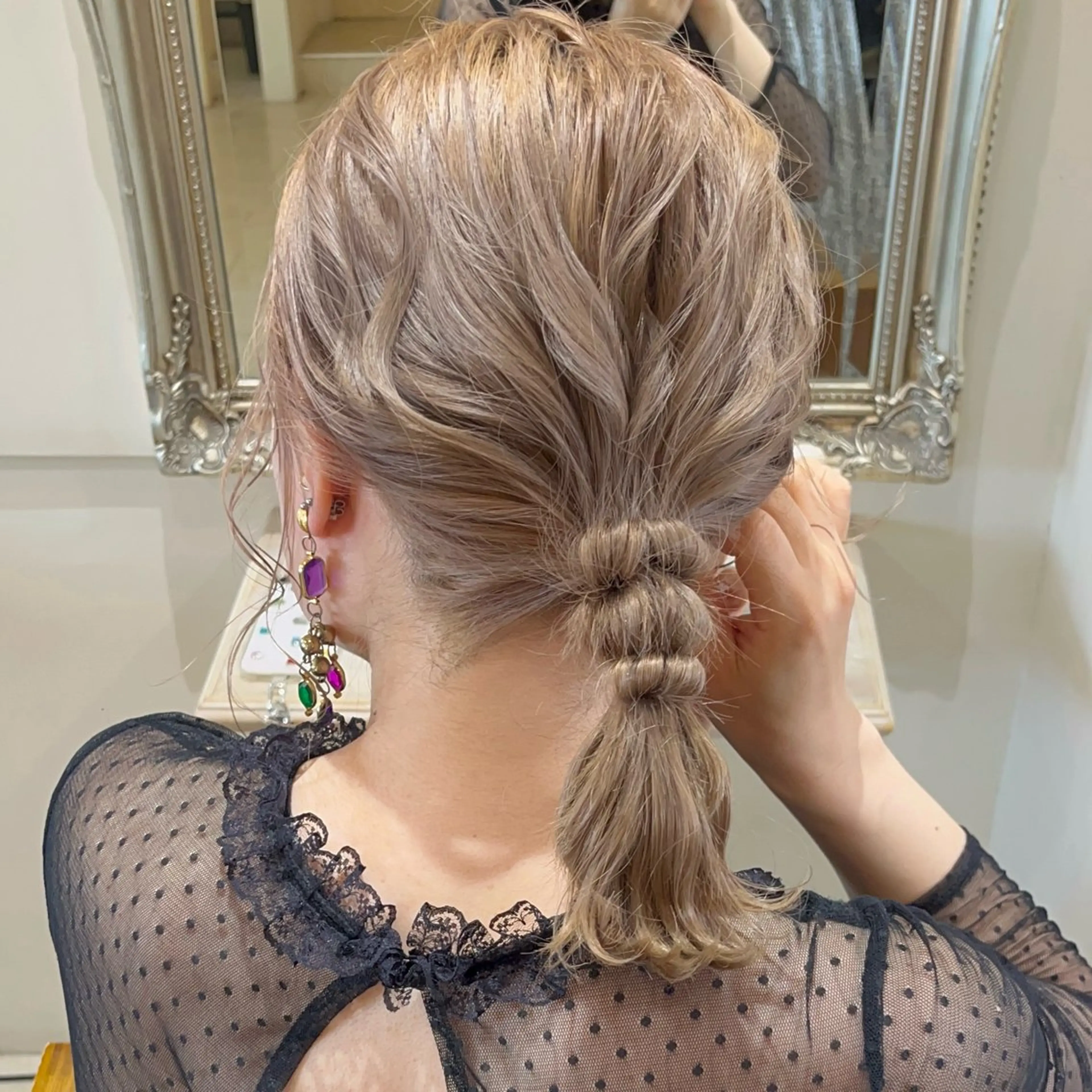 お祭りに主役特別可愛いヘアセット🎀 ✨　　　(浴衣着付けもプラス料金で可能◎ご連絡ください)の写真