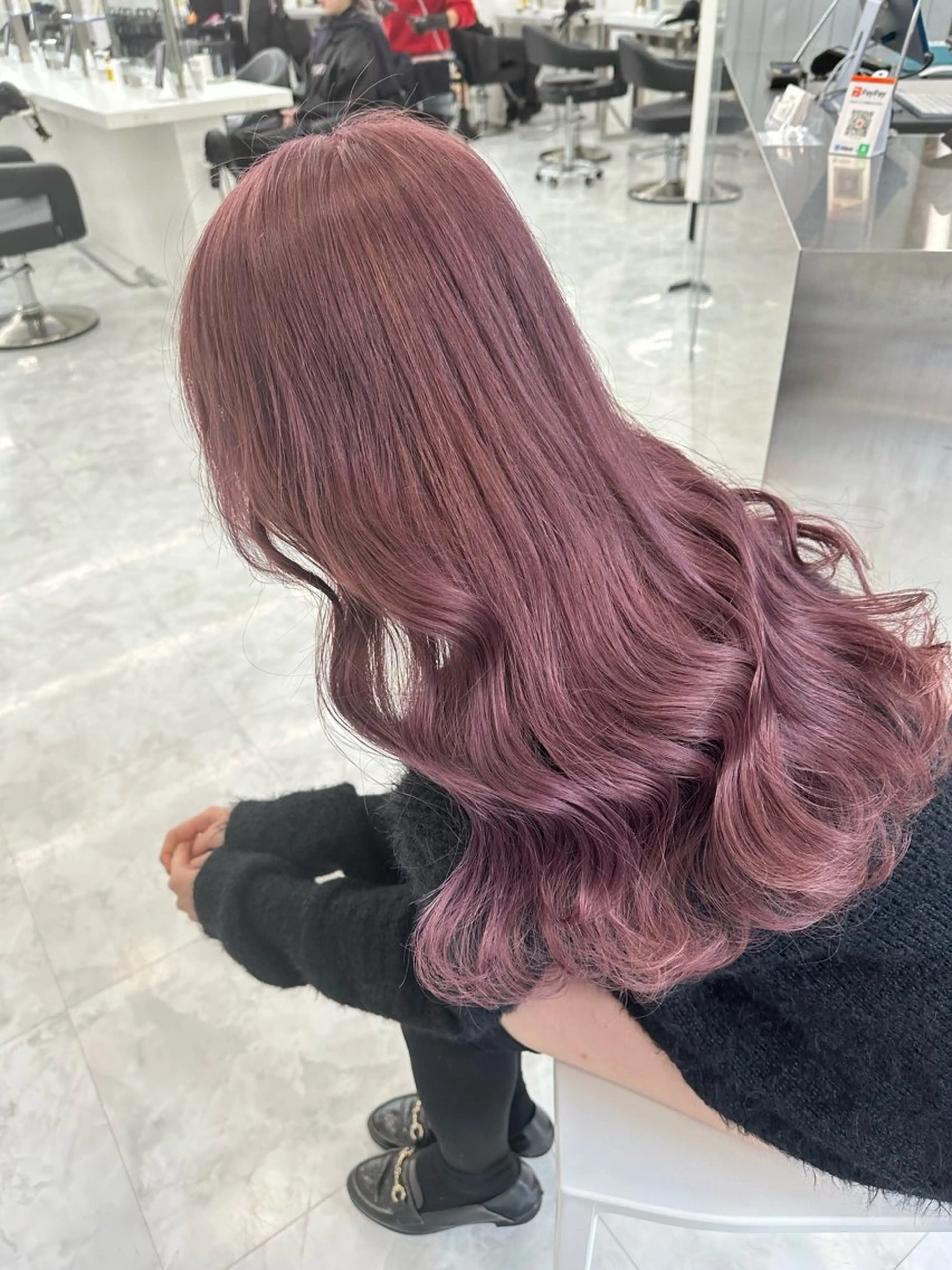 ロング カラー ダブルカラー 韓国ヘアKYONのヘアスタイル